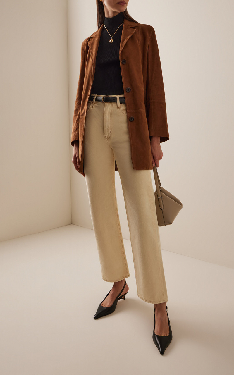 SLVRLAKE London Rigid High-Rise Straight-Leg Jeans yellow outlook