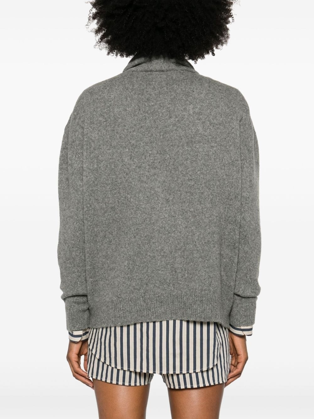 ribbed-knit cardigan - 4