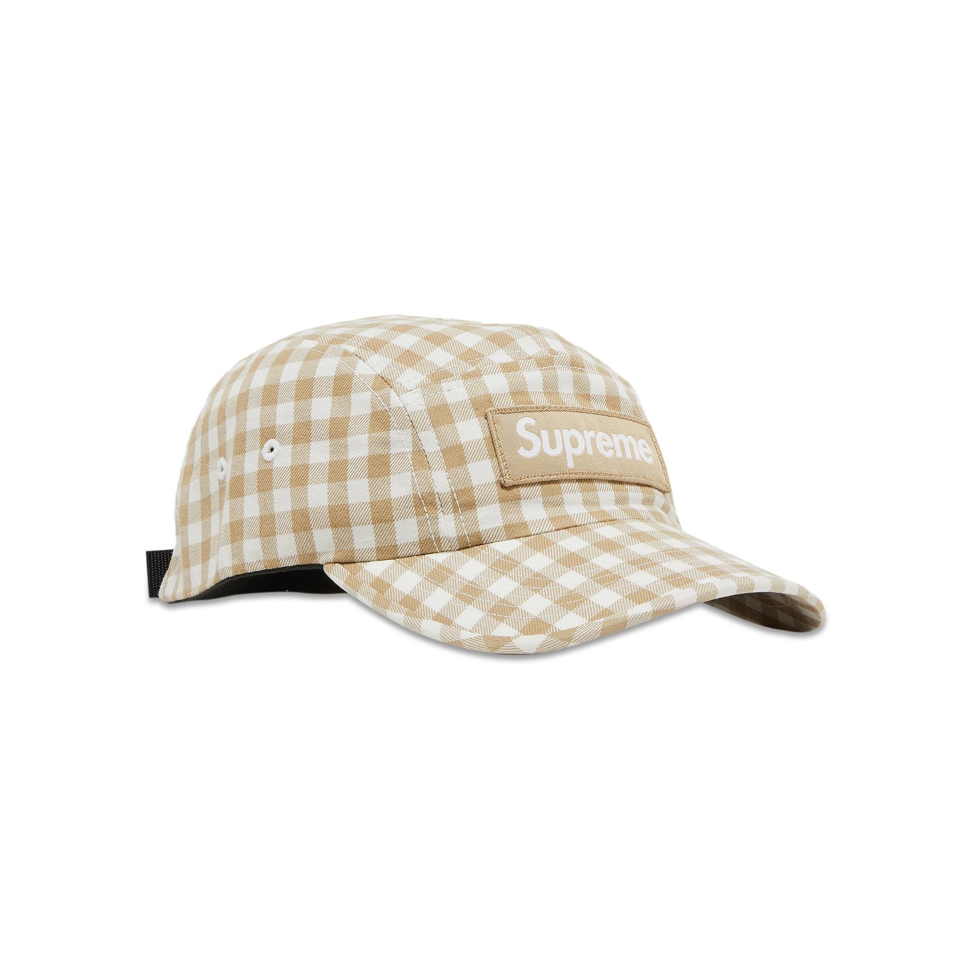 Supreme Gingham Camp Cap 'Tan' - 2