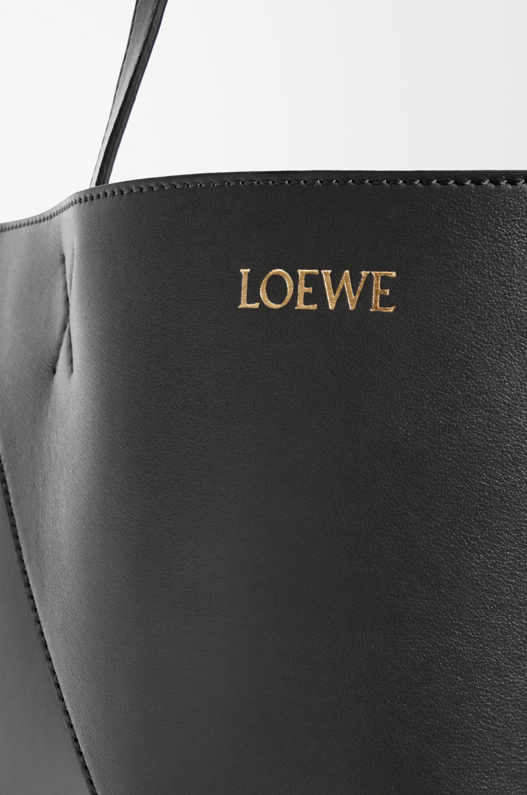 XL Puzzle Fold Tote in shiny calfskin - 6
