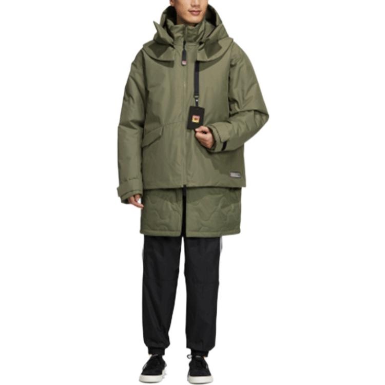 adidas originals Detachable Multiple Pockets Sports Stay Warm Down Jacket Green GT7285 - 5