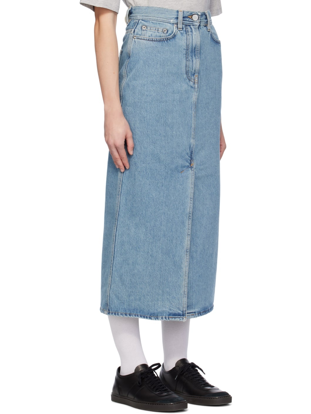 Blue Rona Denim Maxi Skirt - 2