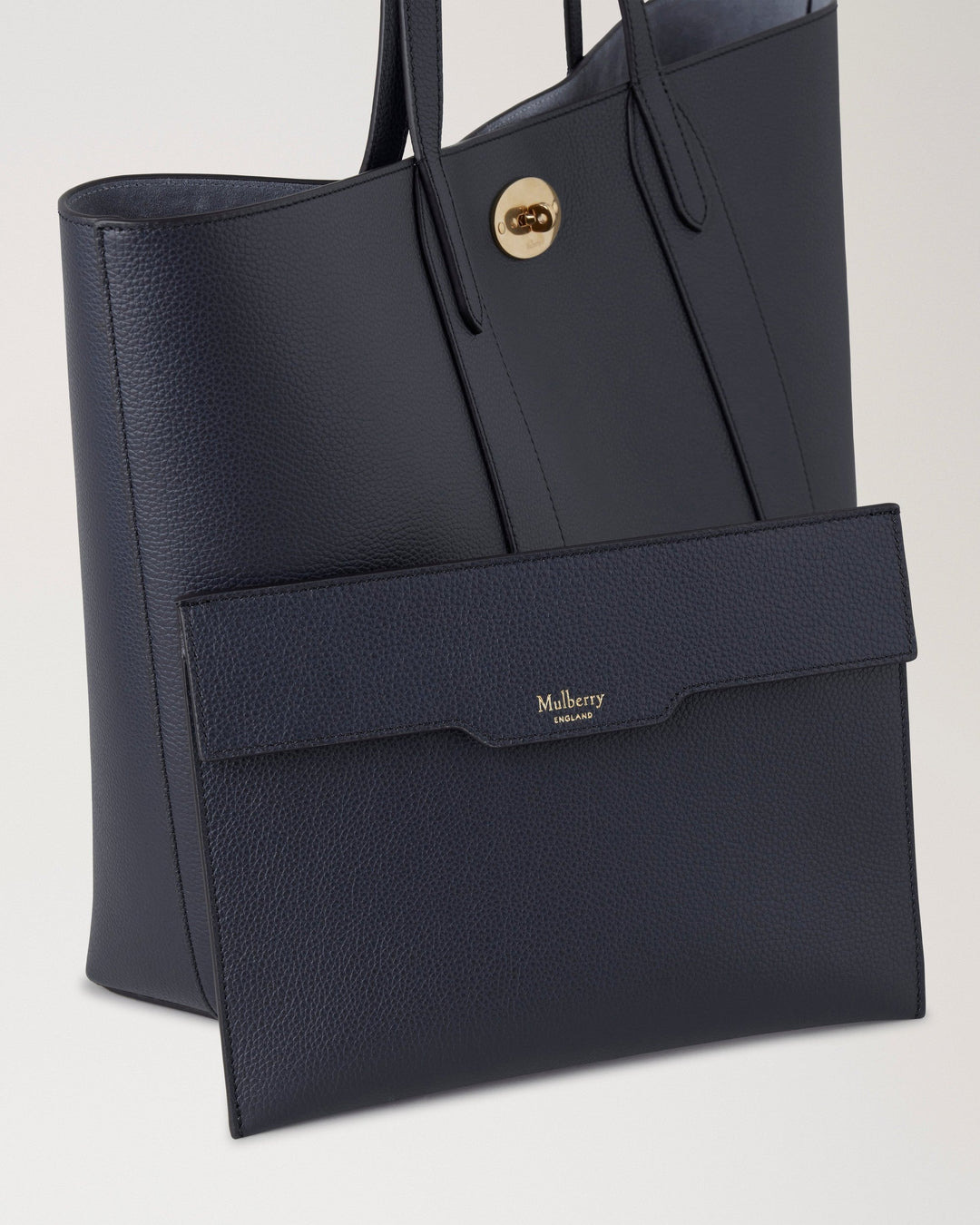 Bayswater Tote Night Sky & Poplin Blue Small Classic Grain With Contrast - 6