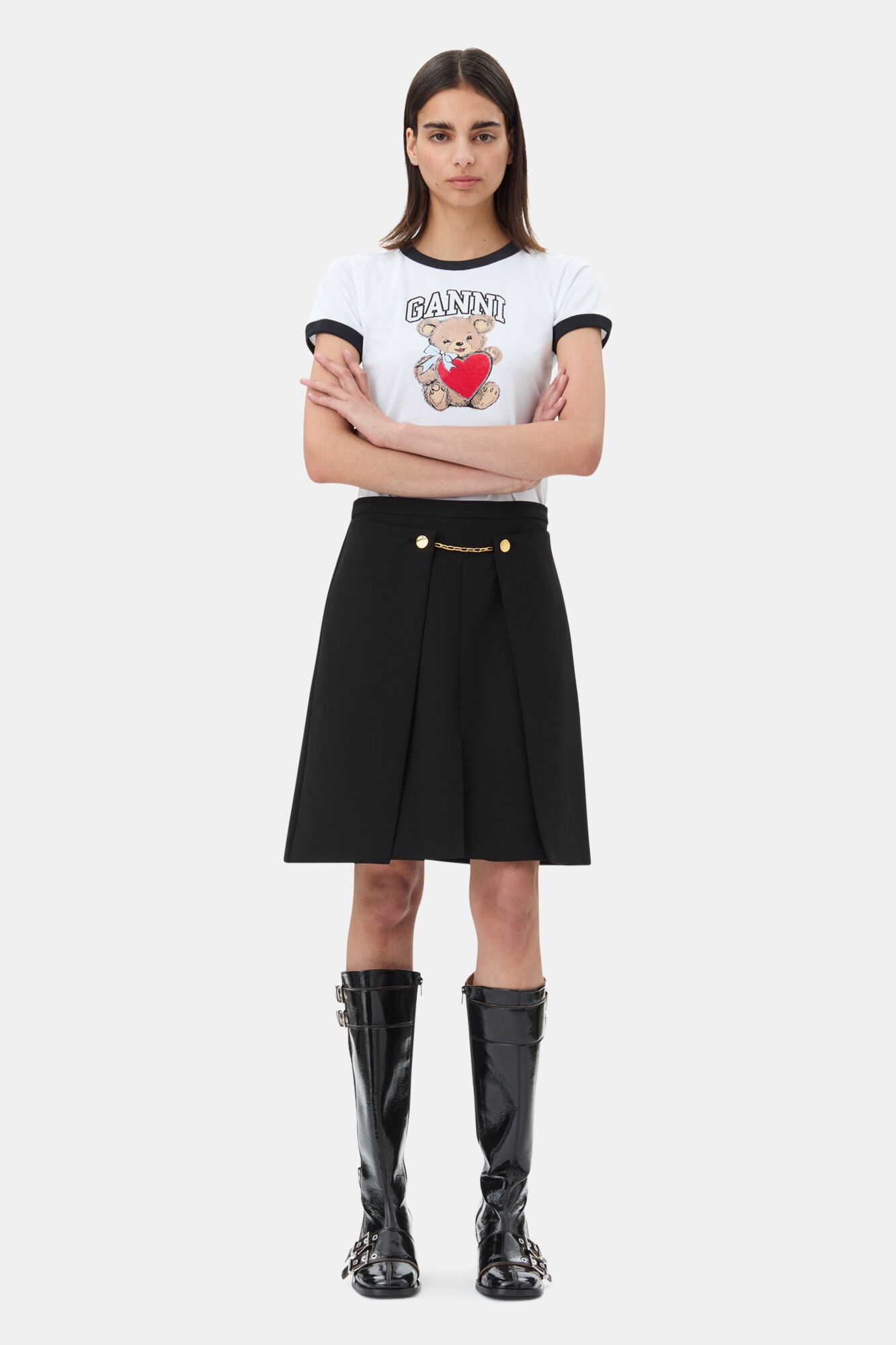 WHITE BASIC JERSEY BEAR T-SHIRT - 3