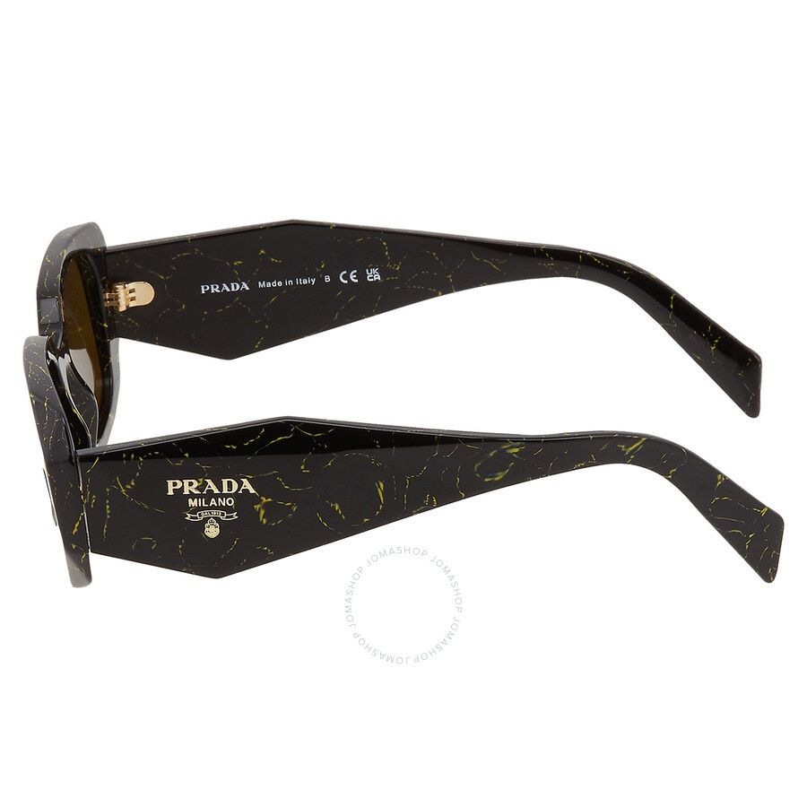 Prada Dark Brown Rectangular Ladies Sunglasses PR 17WS 19D01T 49 - 3