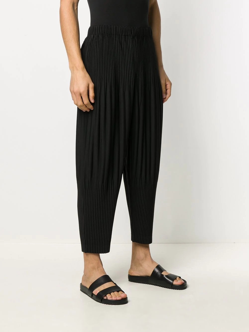 all-over pleated trousers - 3