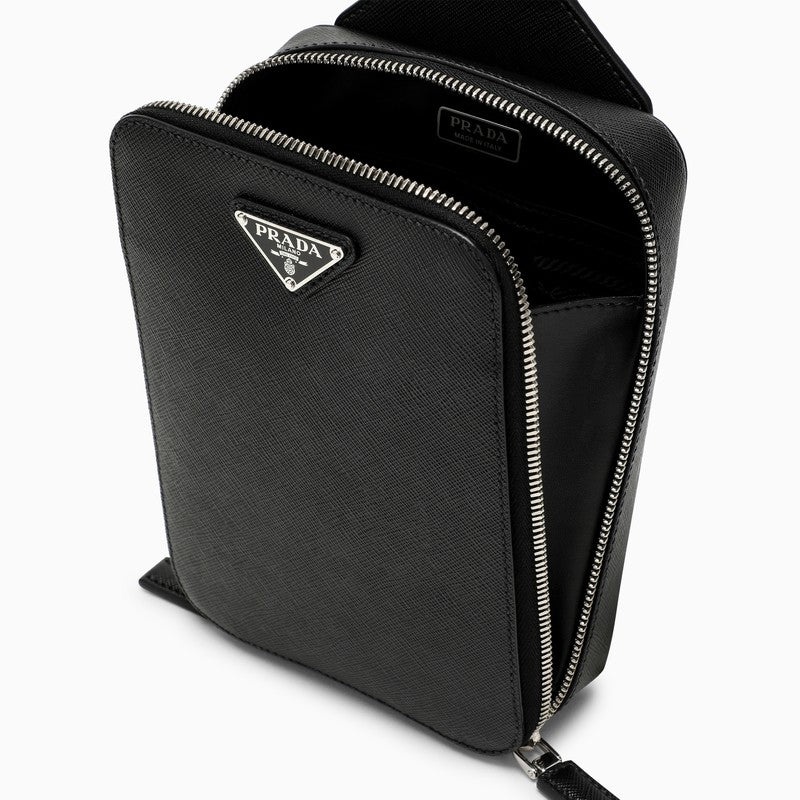 Prada Prada Black Saffiano Leather Messenger Bag Men, luosophy