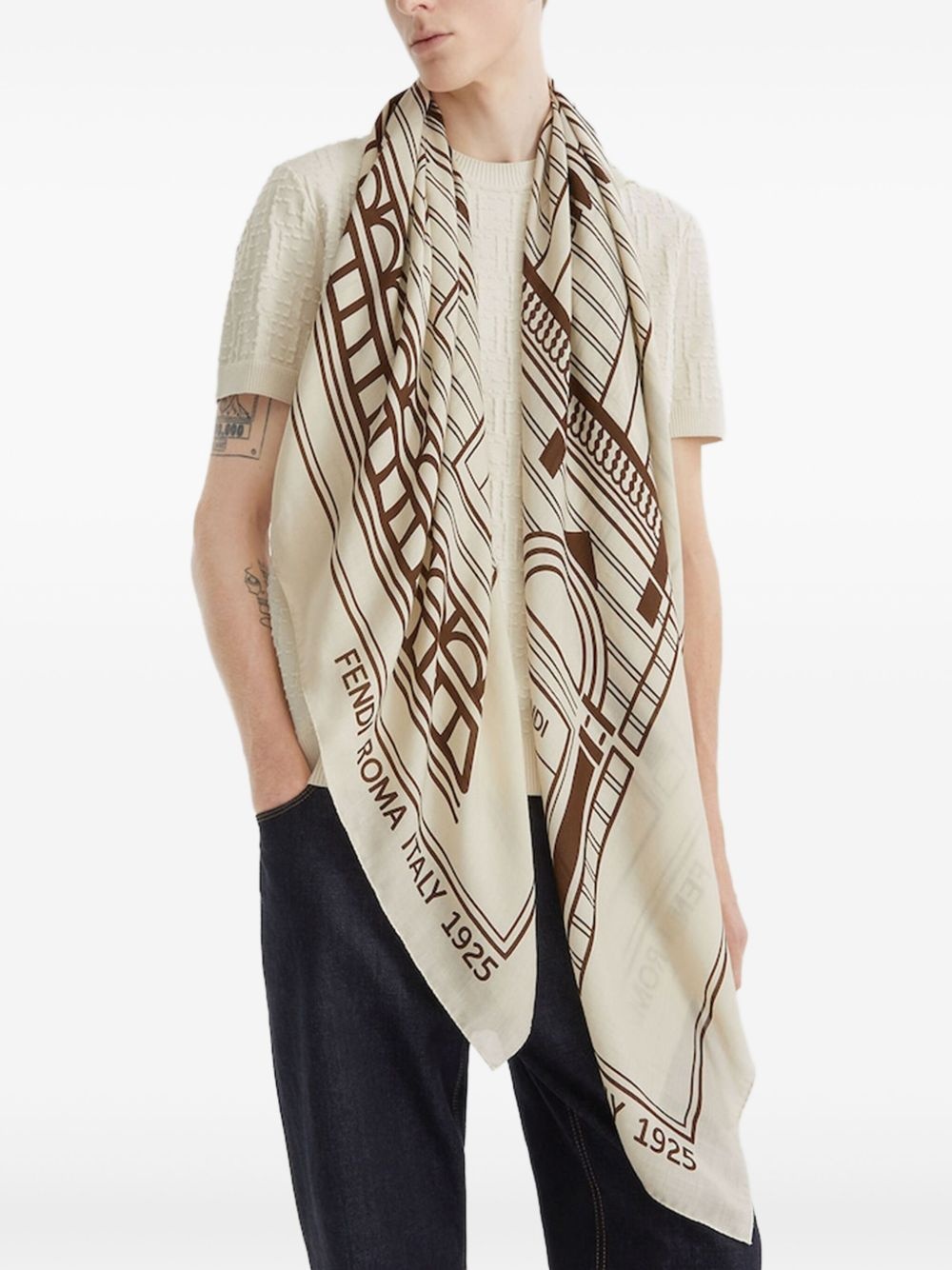 graphic-print scarf - 3