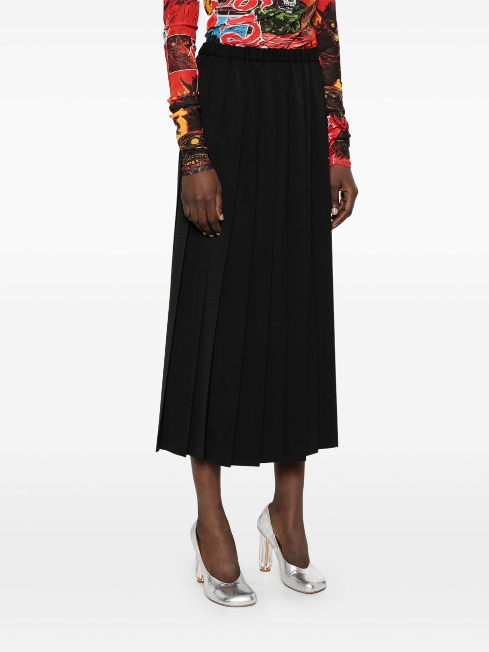 pleated midi skirt - 3