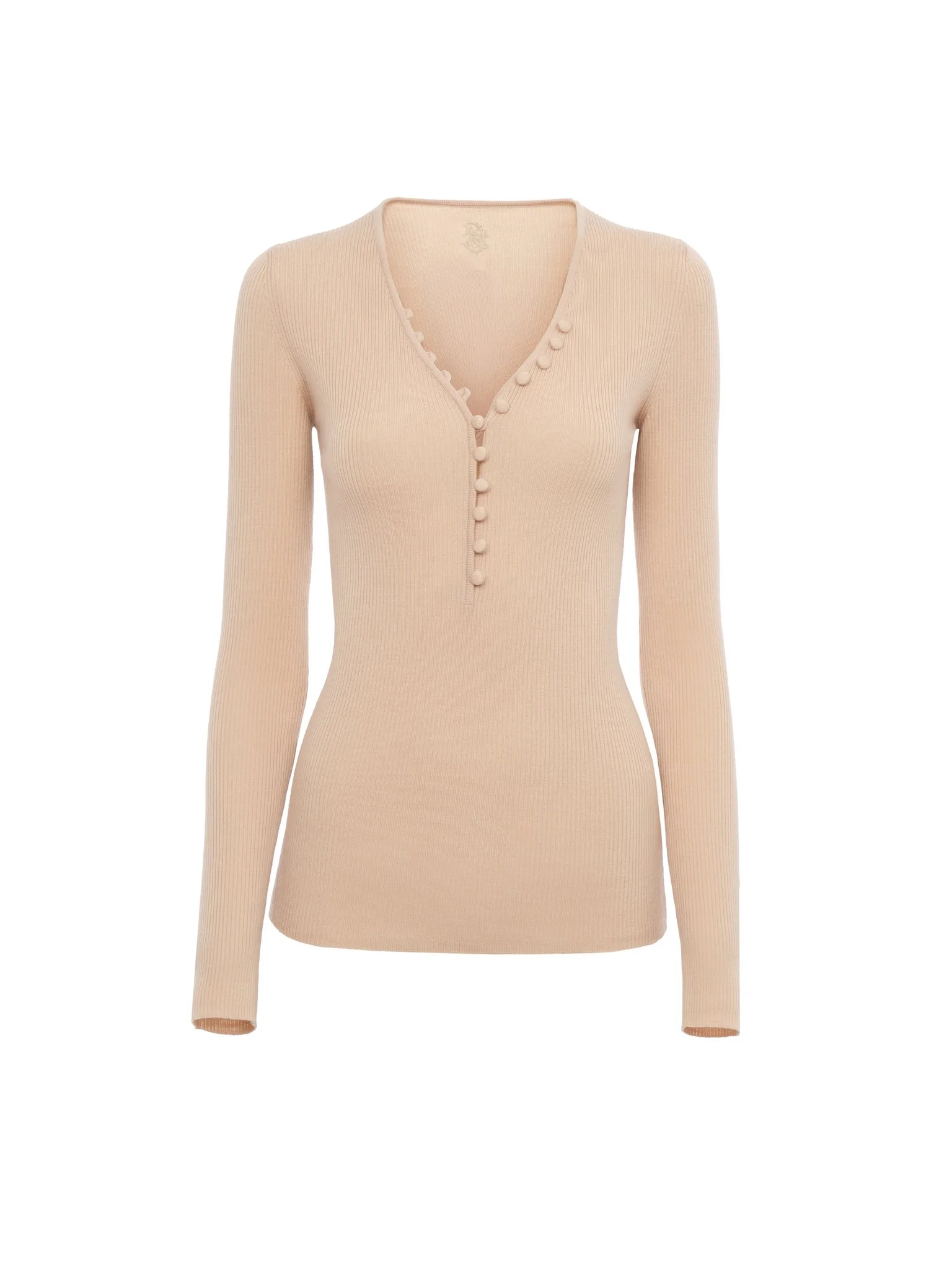 HENLEY SHIRT IN A MERINO WOOL KNIT - 1