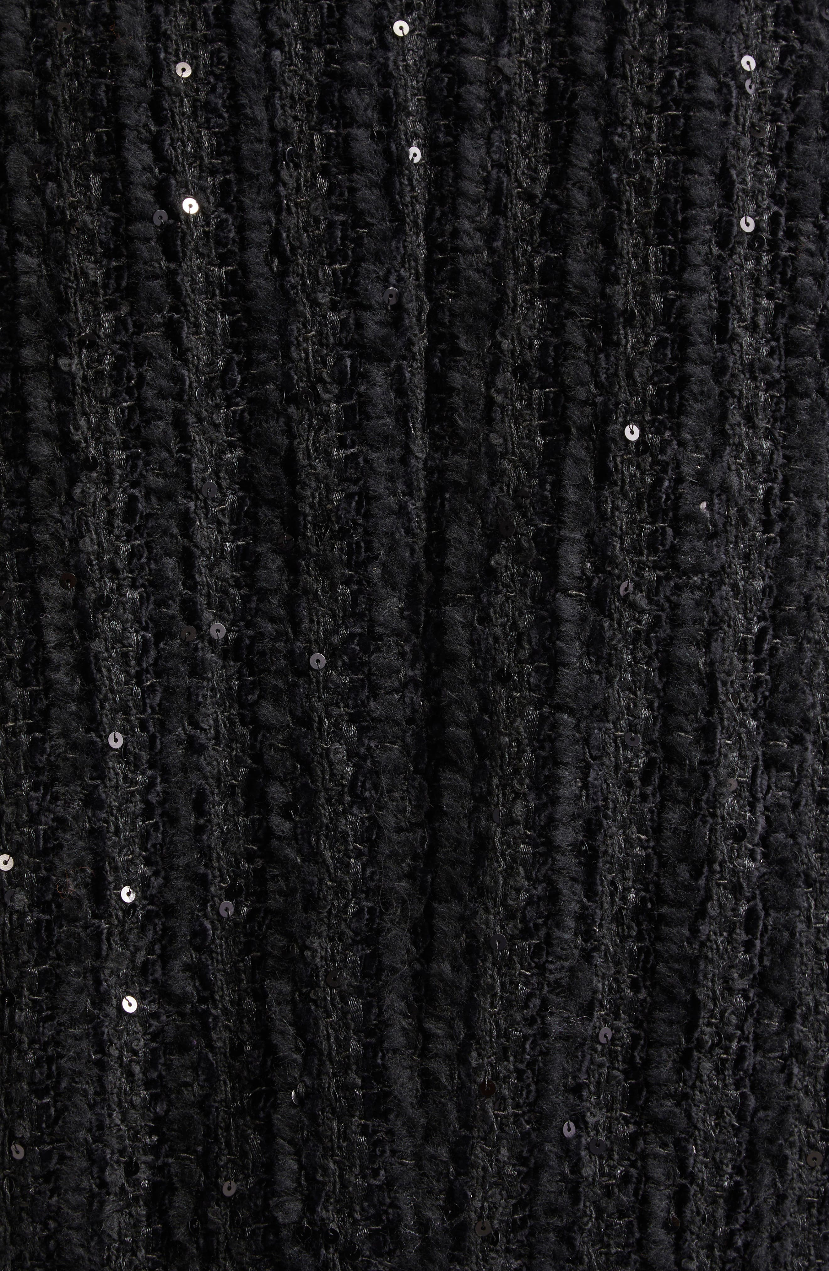 Dolce&Gabbana Sequin Bouclé Tweed Crop Jacket in N0000 Nero at Nordstrom - 6