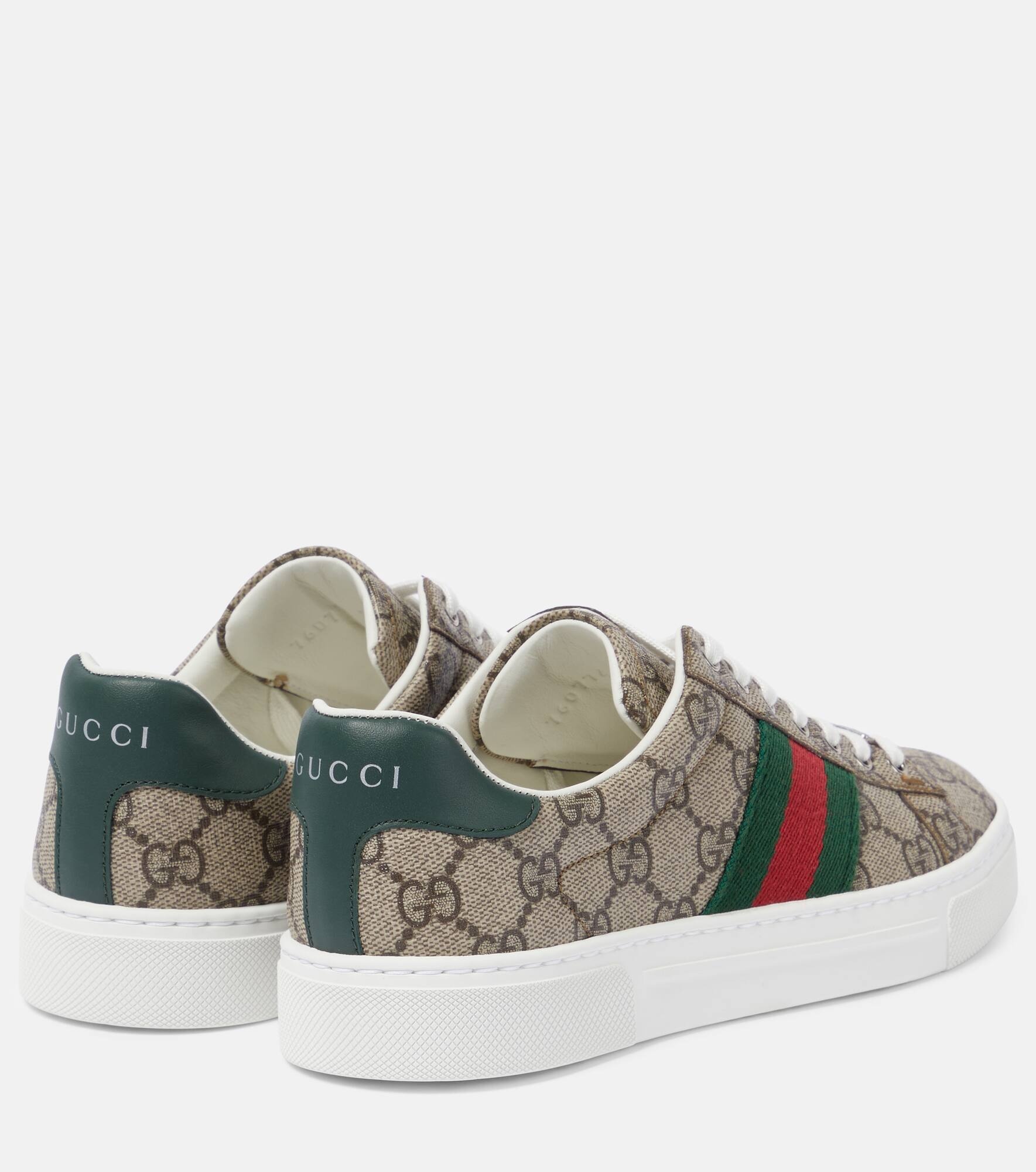 Ace leather-trimmed GG sneakers - 3
