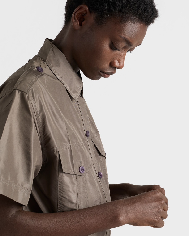 Short-sleeved taffeta shirt 4