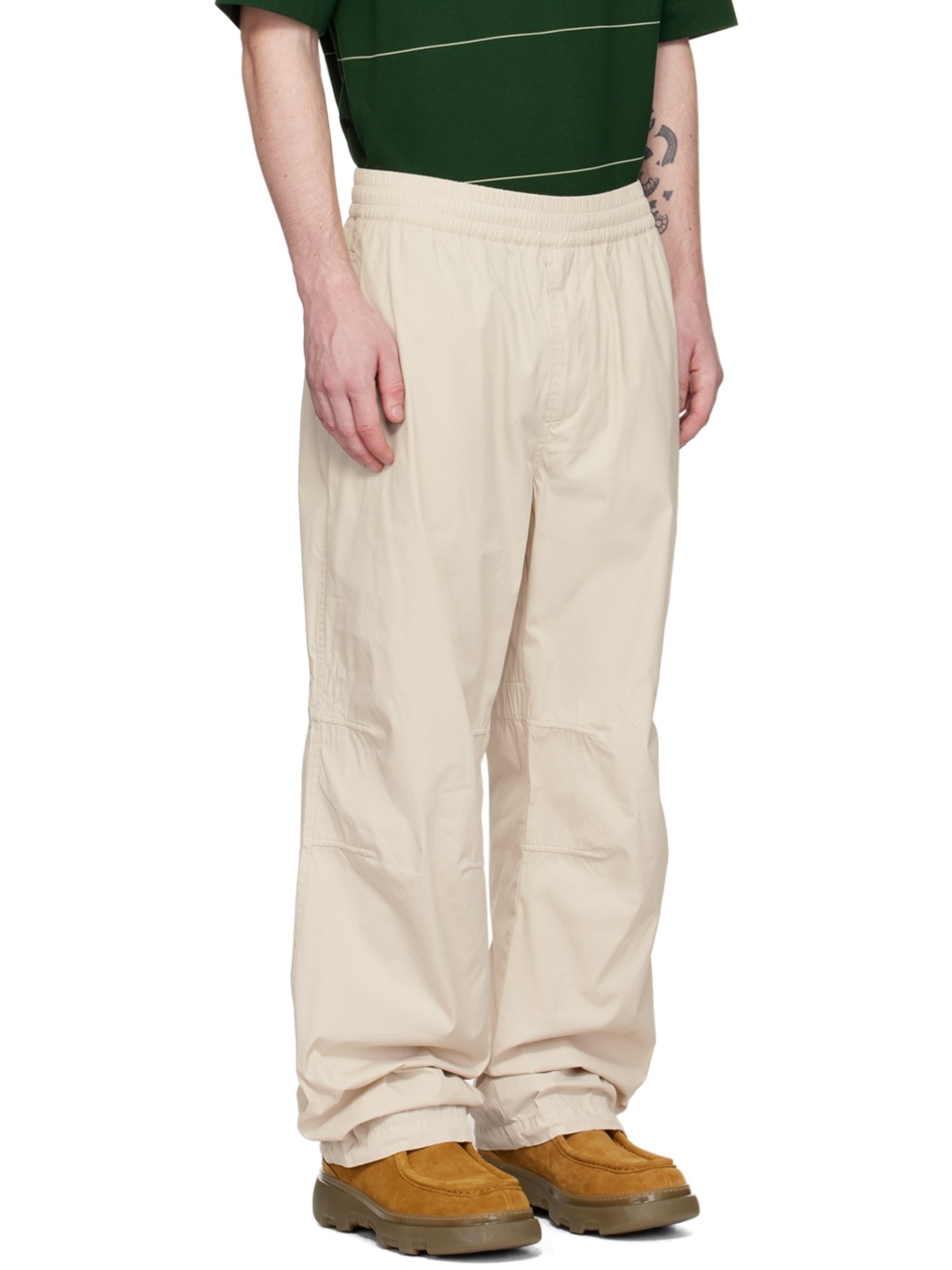 Beige Oversized Trousers - 2