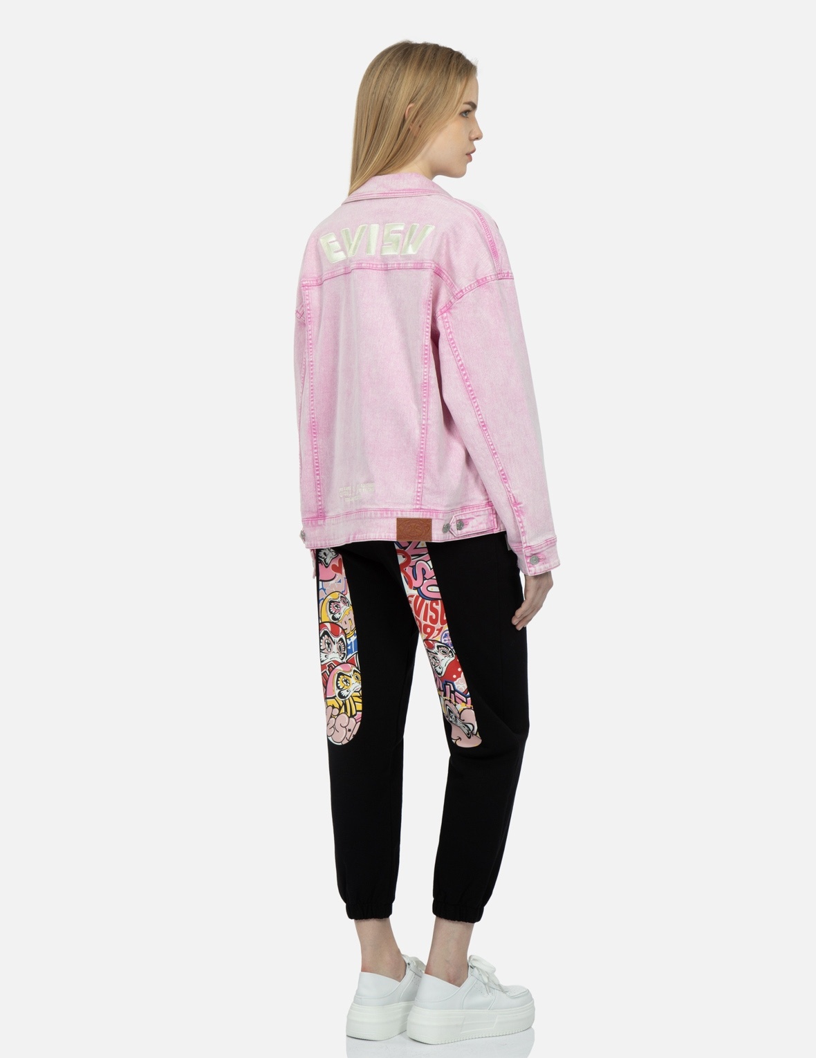 SEAGULL EMBROIDERY FUCHSIA DENIM JACKET - 3