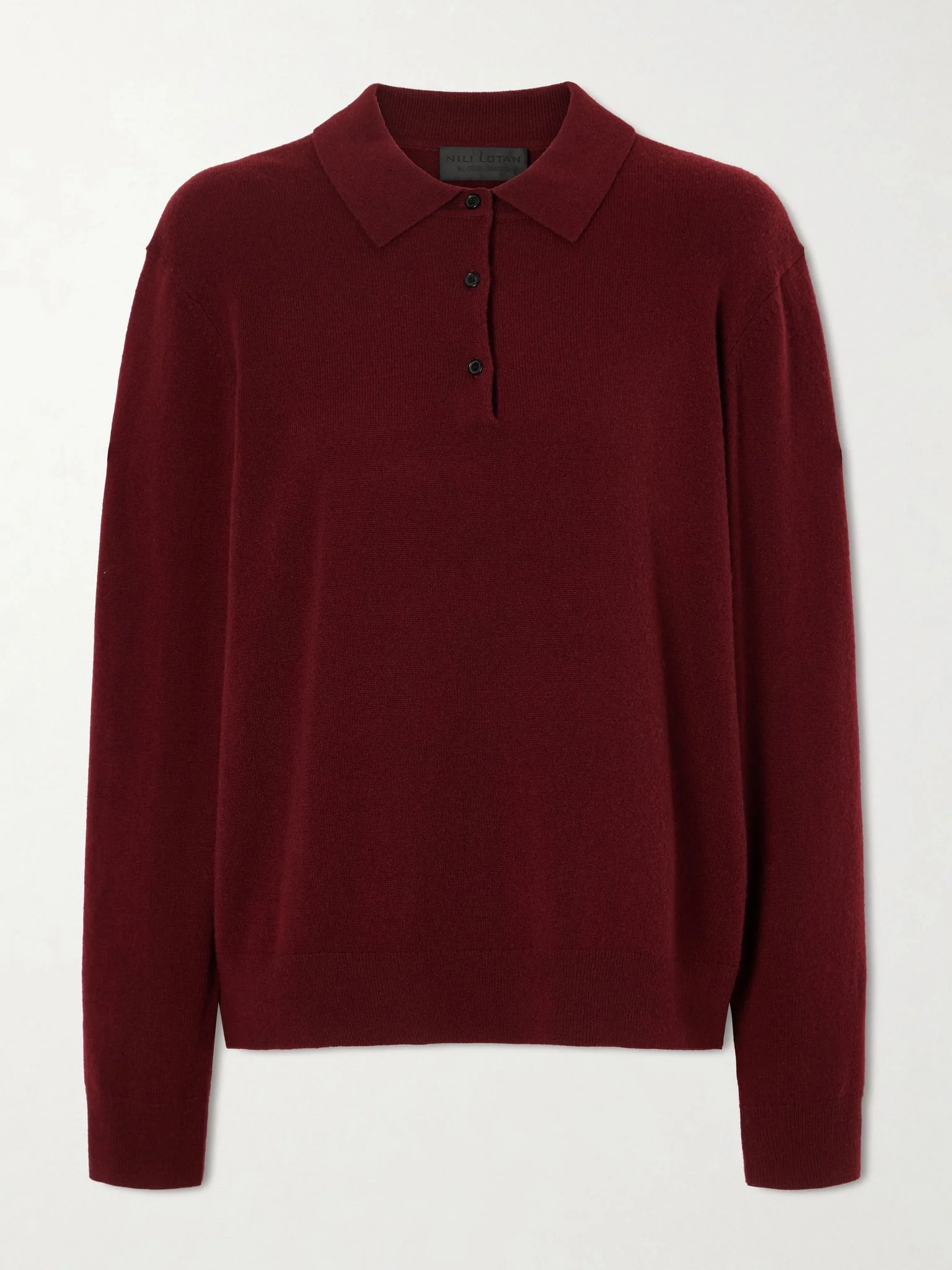 Jovan cashmere polo sweater Burgundy - 1