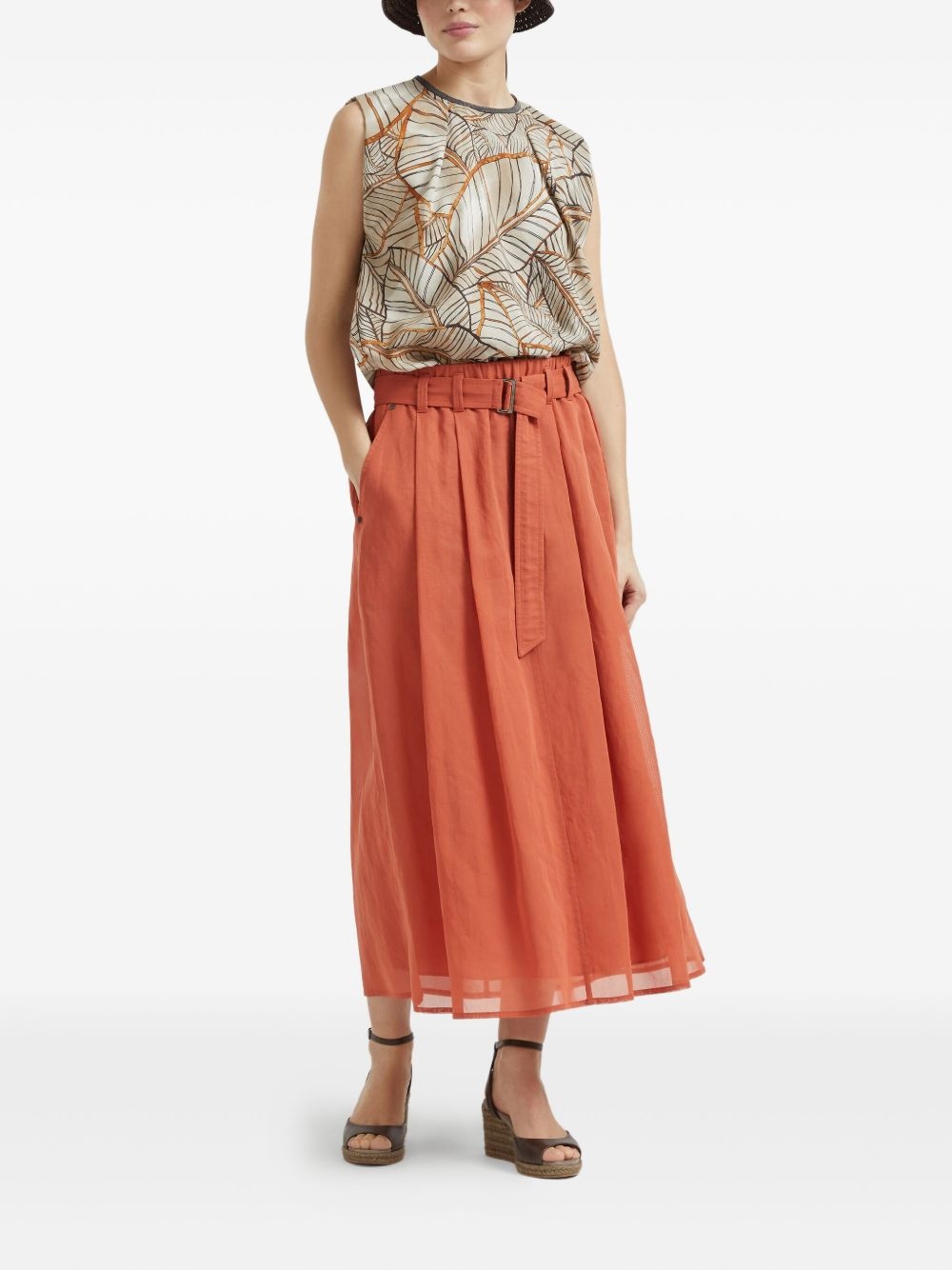 belted midi skirt - 2