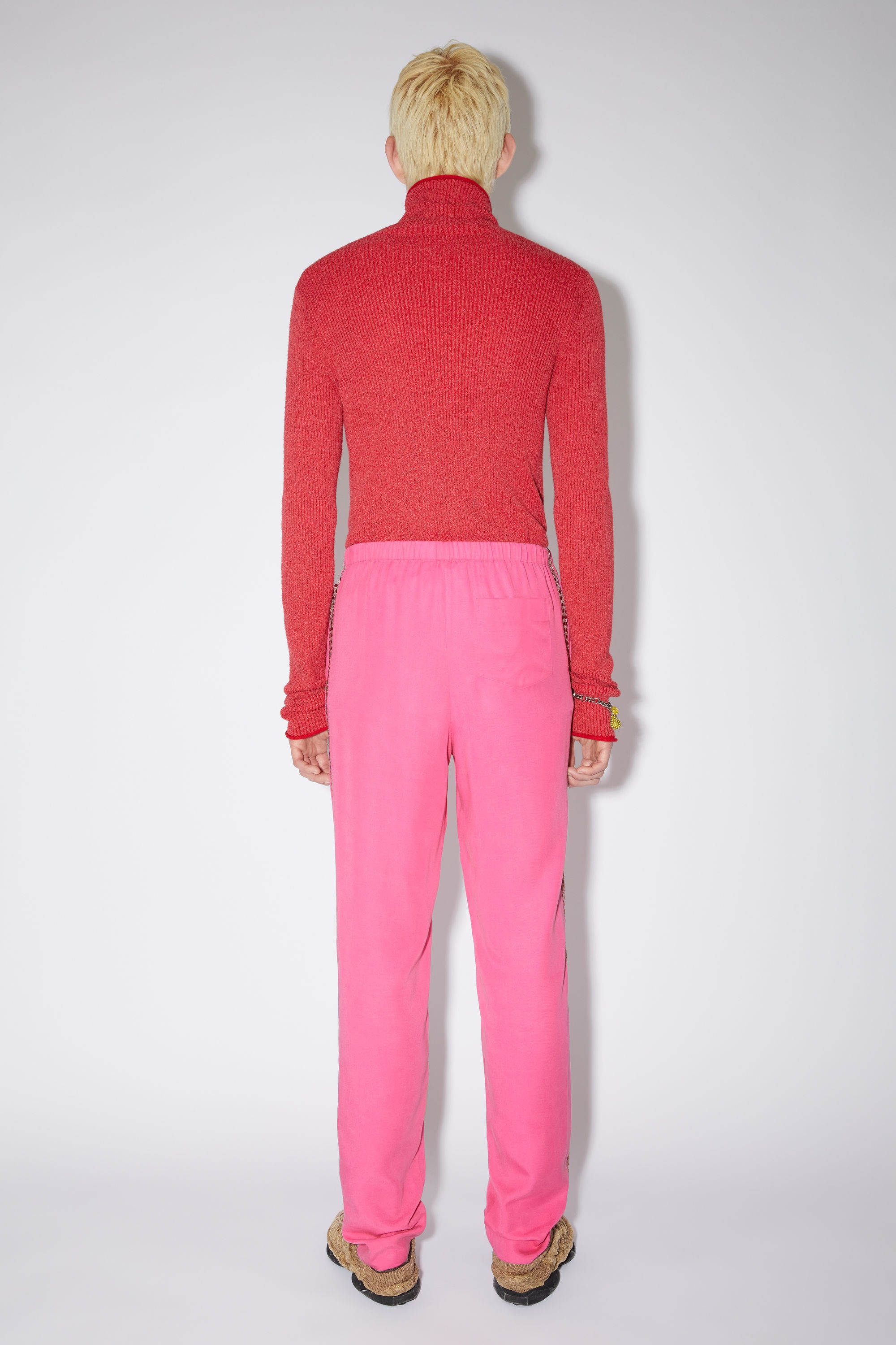 Casual fluid trousers - Bright pink - 3