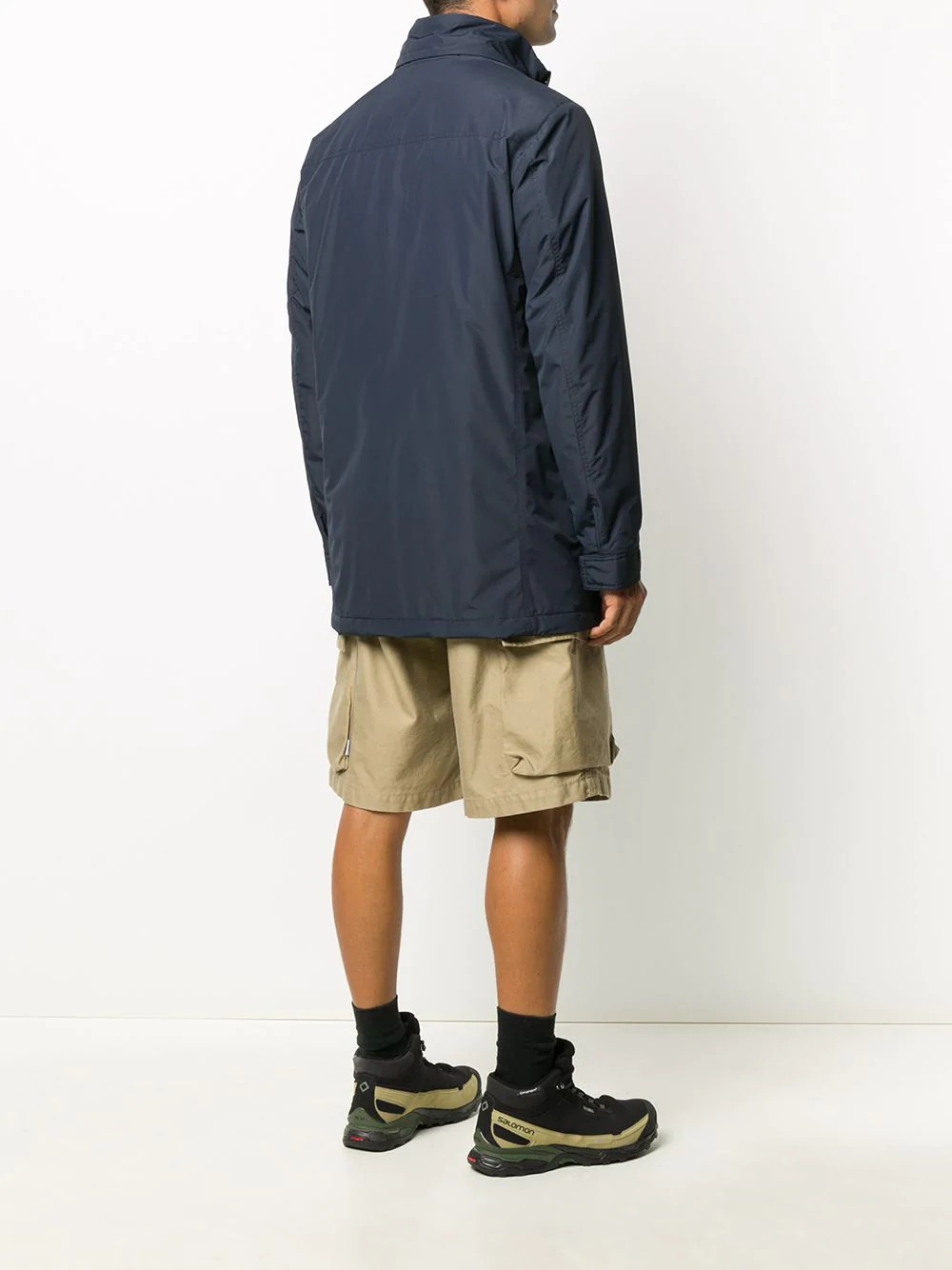 hooded mid-length parka - 6