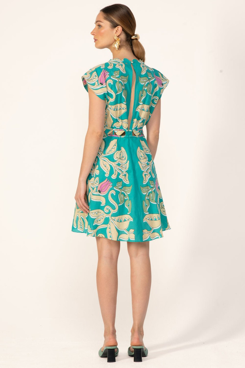 Mini Dress Hazel - Turquoise Ritual 4