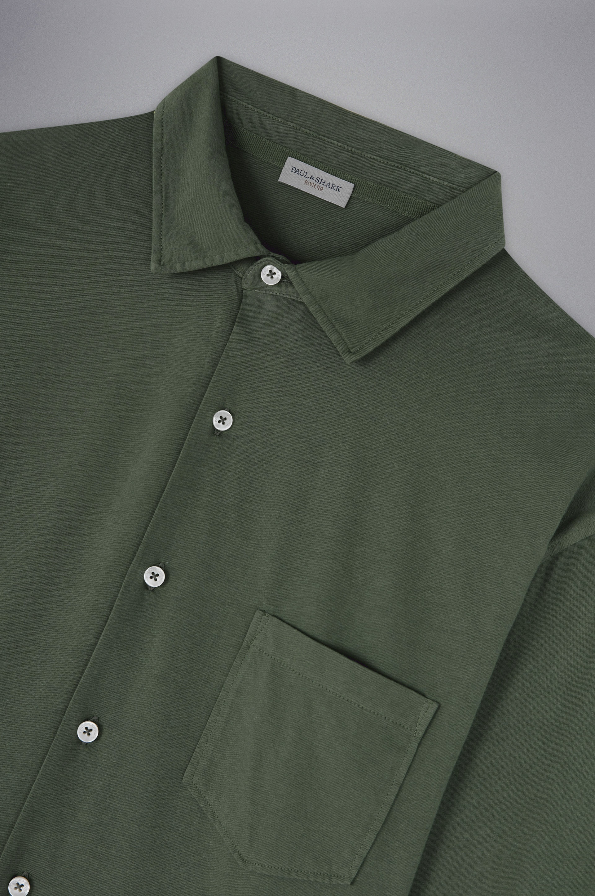 GARMENT DYED COTTON SHIRT - 5