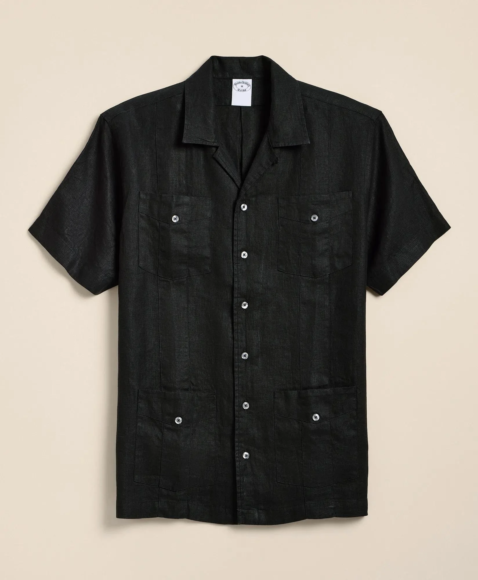 Irish Linen Short Sleeve Guayabera Shirt - 1