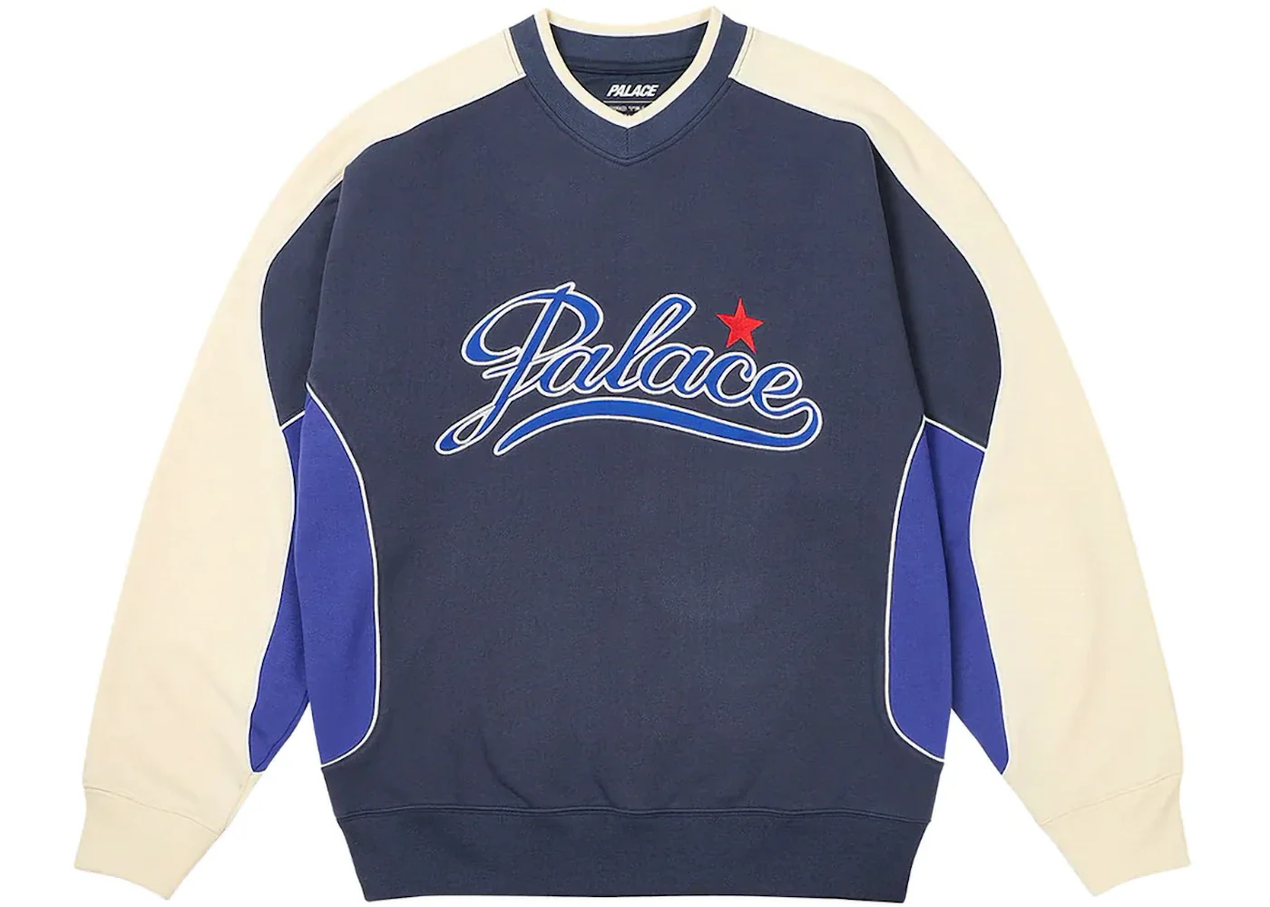 Palace Star Script Crew Navy - 1