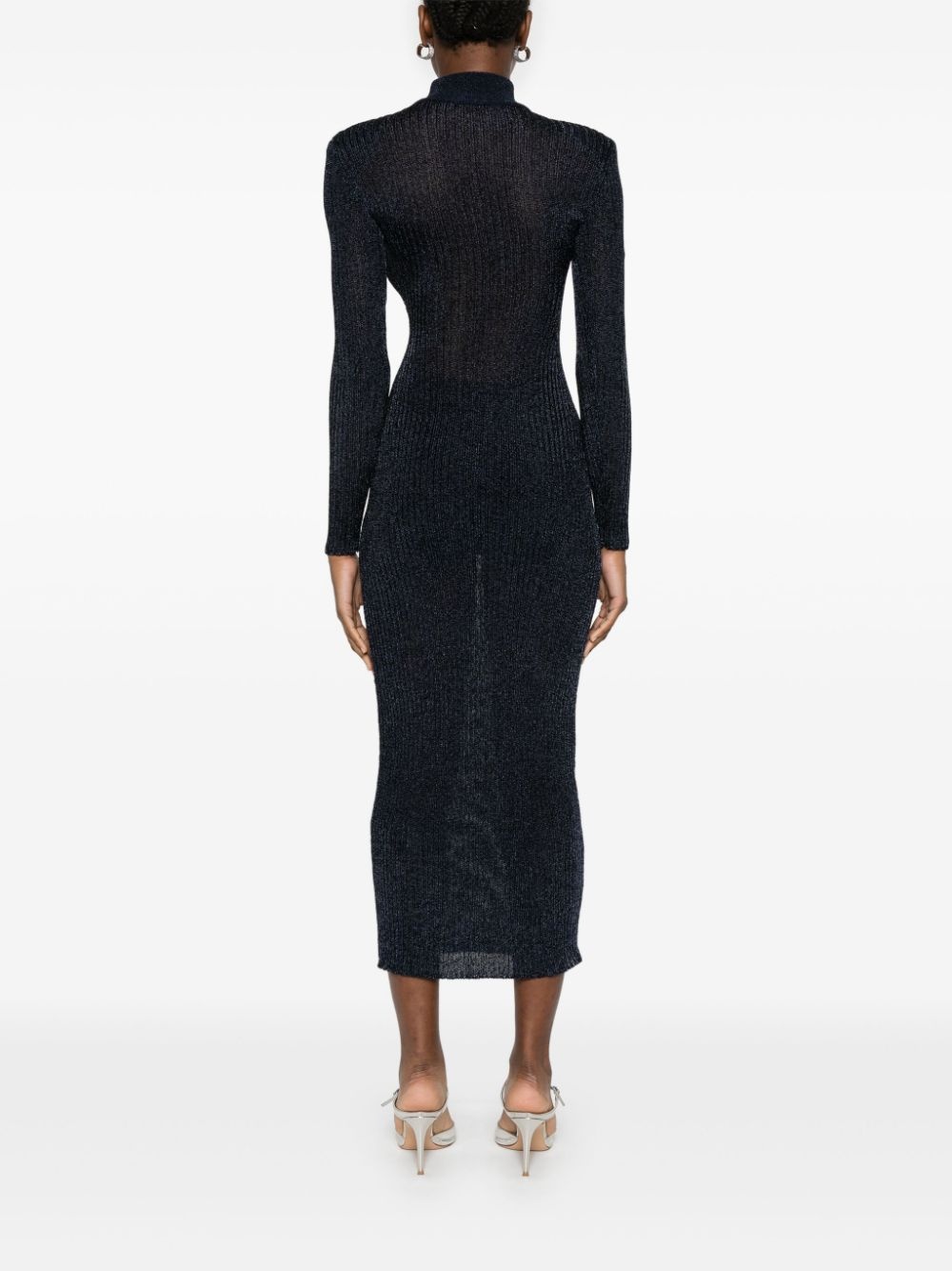 lurex-knit maxi dress - 4