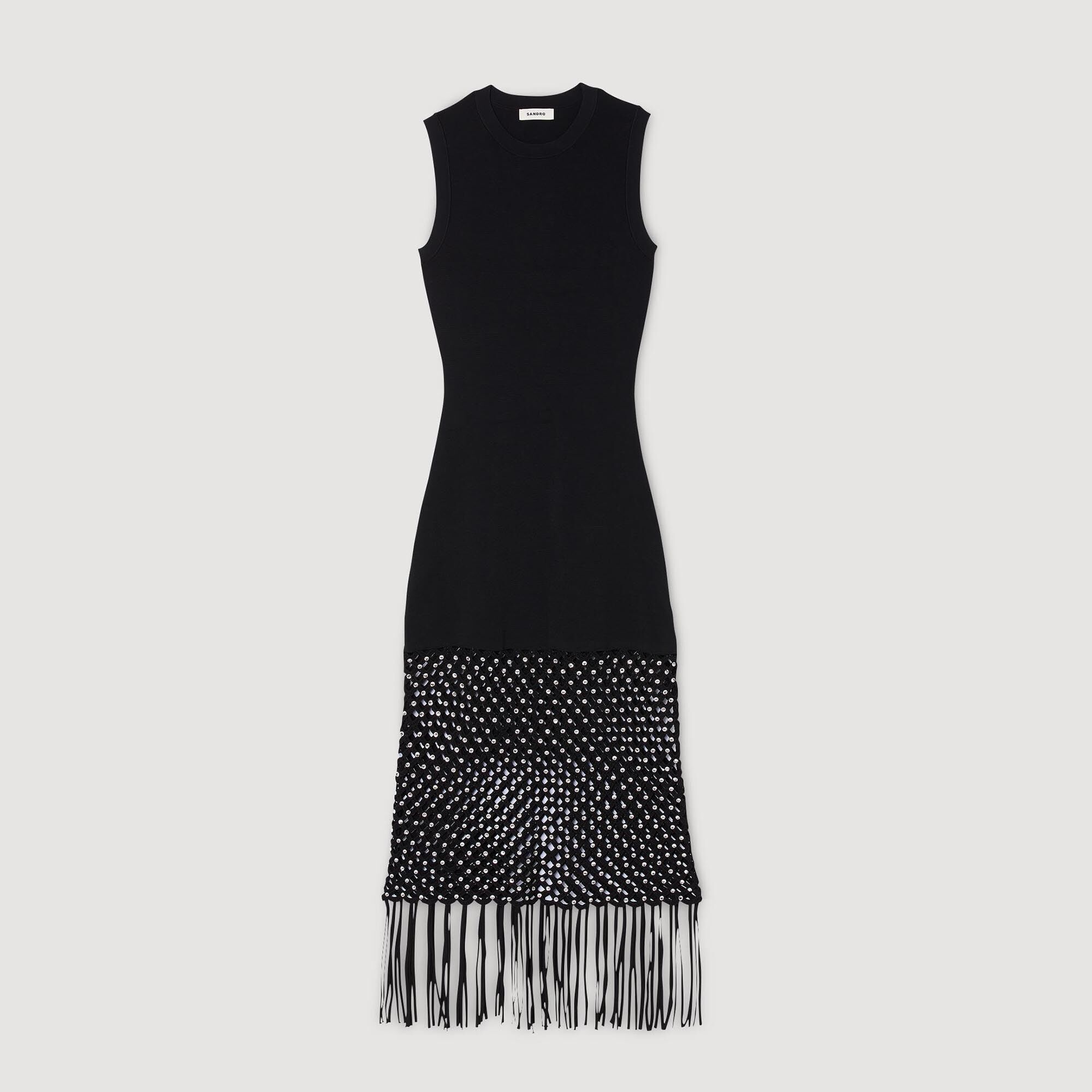 FRINGED KNIT DRESS - 1