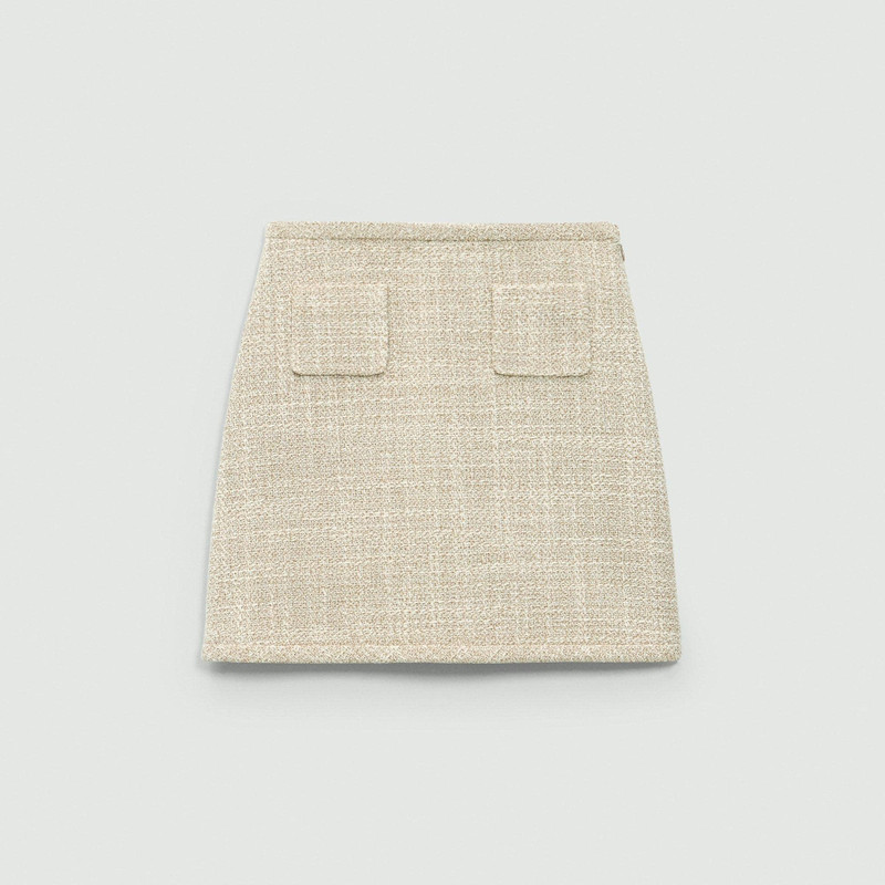 A-Line Mini Skirt in Texture Tweed 1