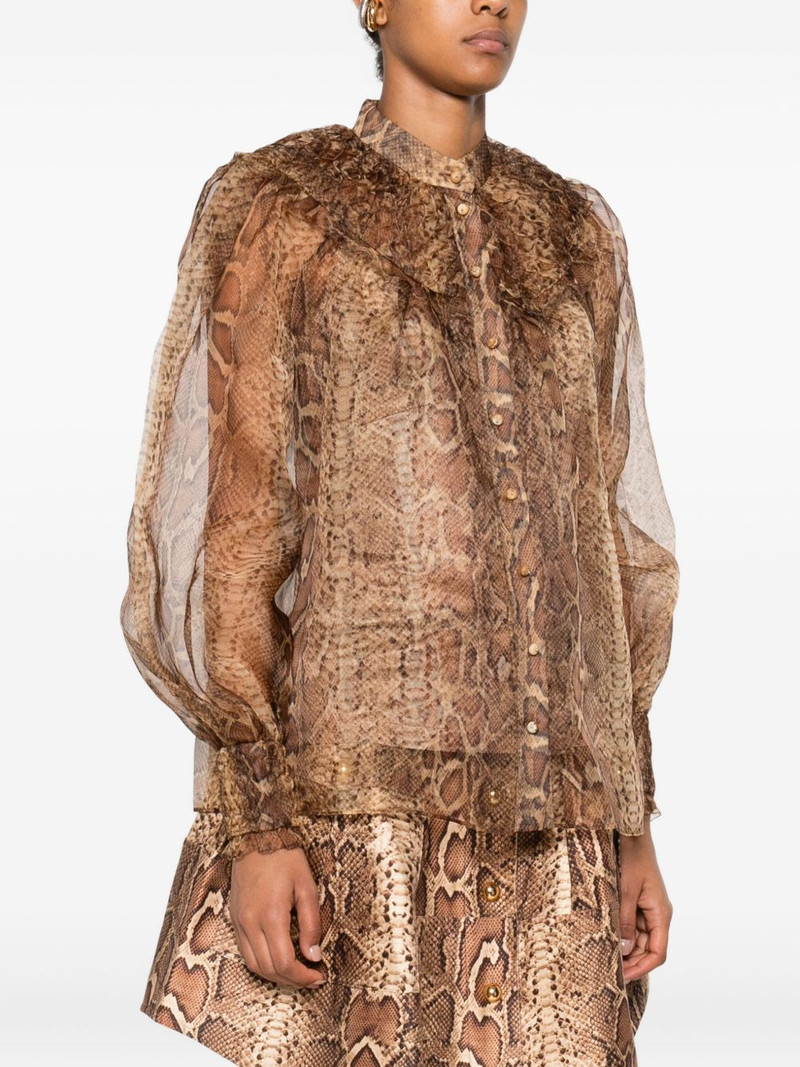 ruffle-trimmed silk shirt 3