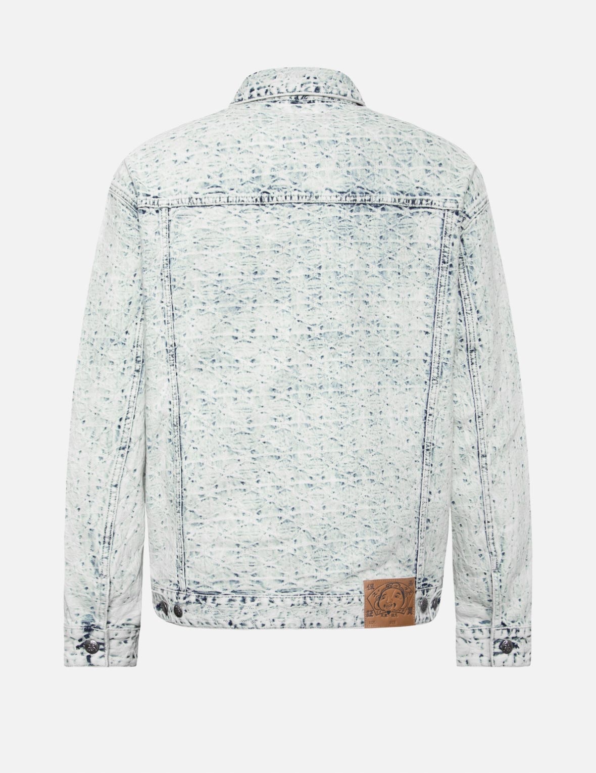 ALLOVER KAMON JACQUARD AND SEAGULL EMBROIDERY LOOSE FIT DENIM JACKET - 2