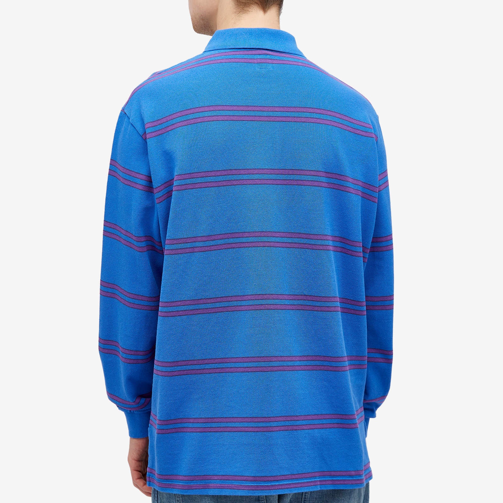 Human Made Long Sleeve Striped Polo Shirt - 3