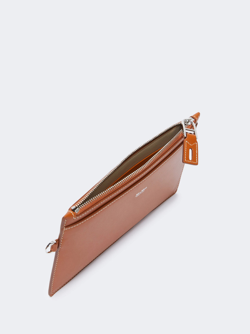 Max Mara CLASSICPOUCH Wrist-strap leather pouch - RUST outlook