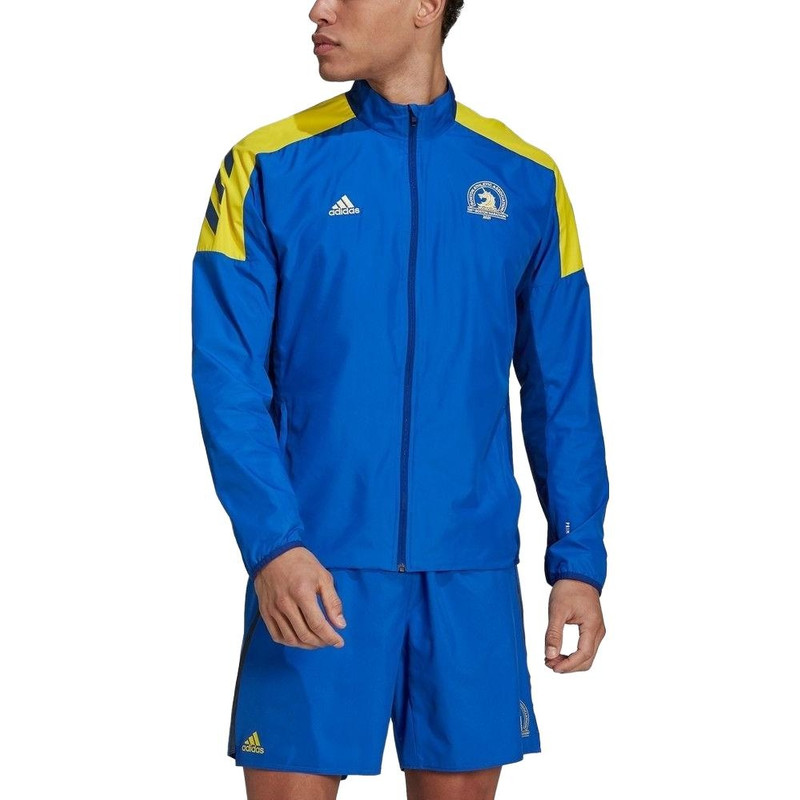 adidas adidas 2021 Boston Marathon Windbreaker Jacket 'Blue' GQ8331 outlook