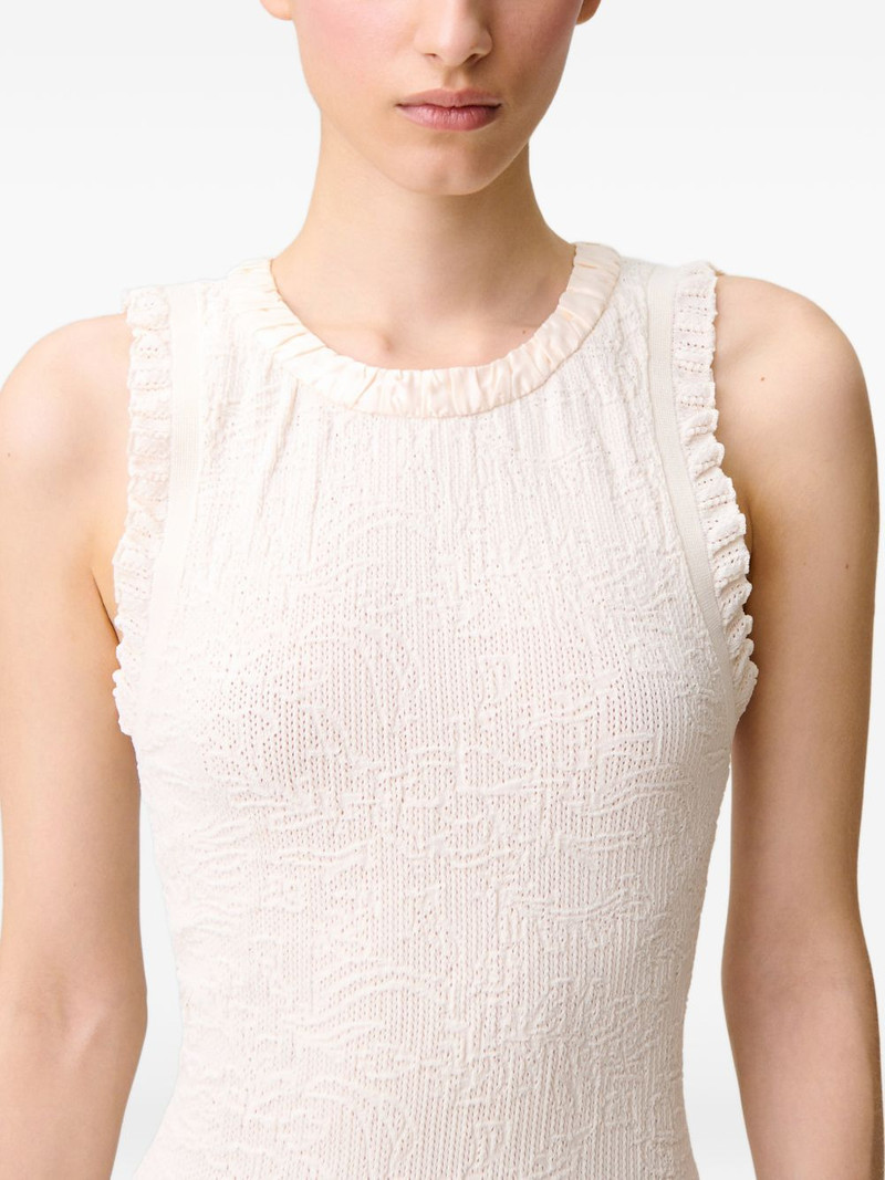 ruffled-trim midi dress 5