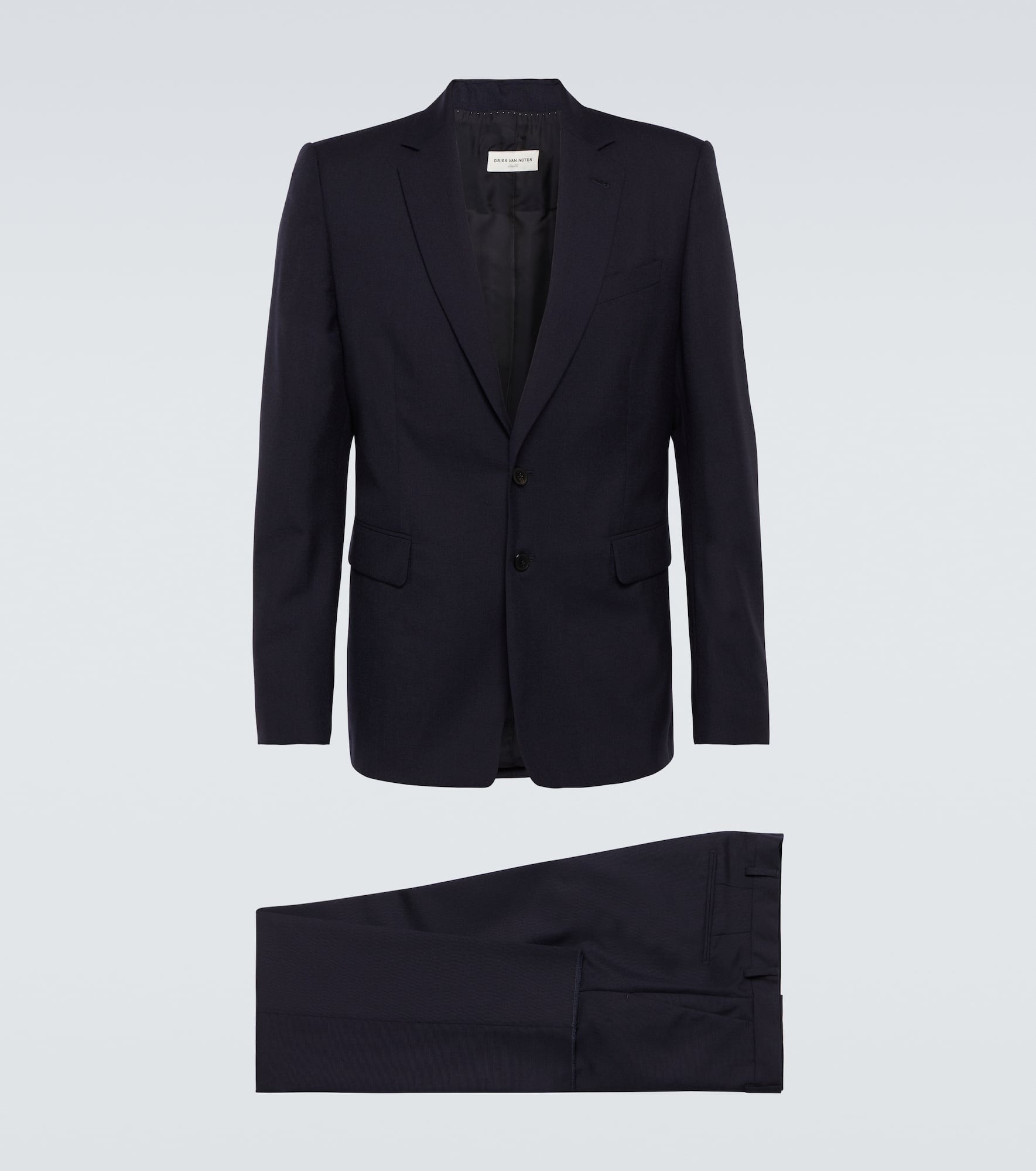 Single-breasted wool suit - 1