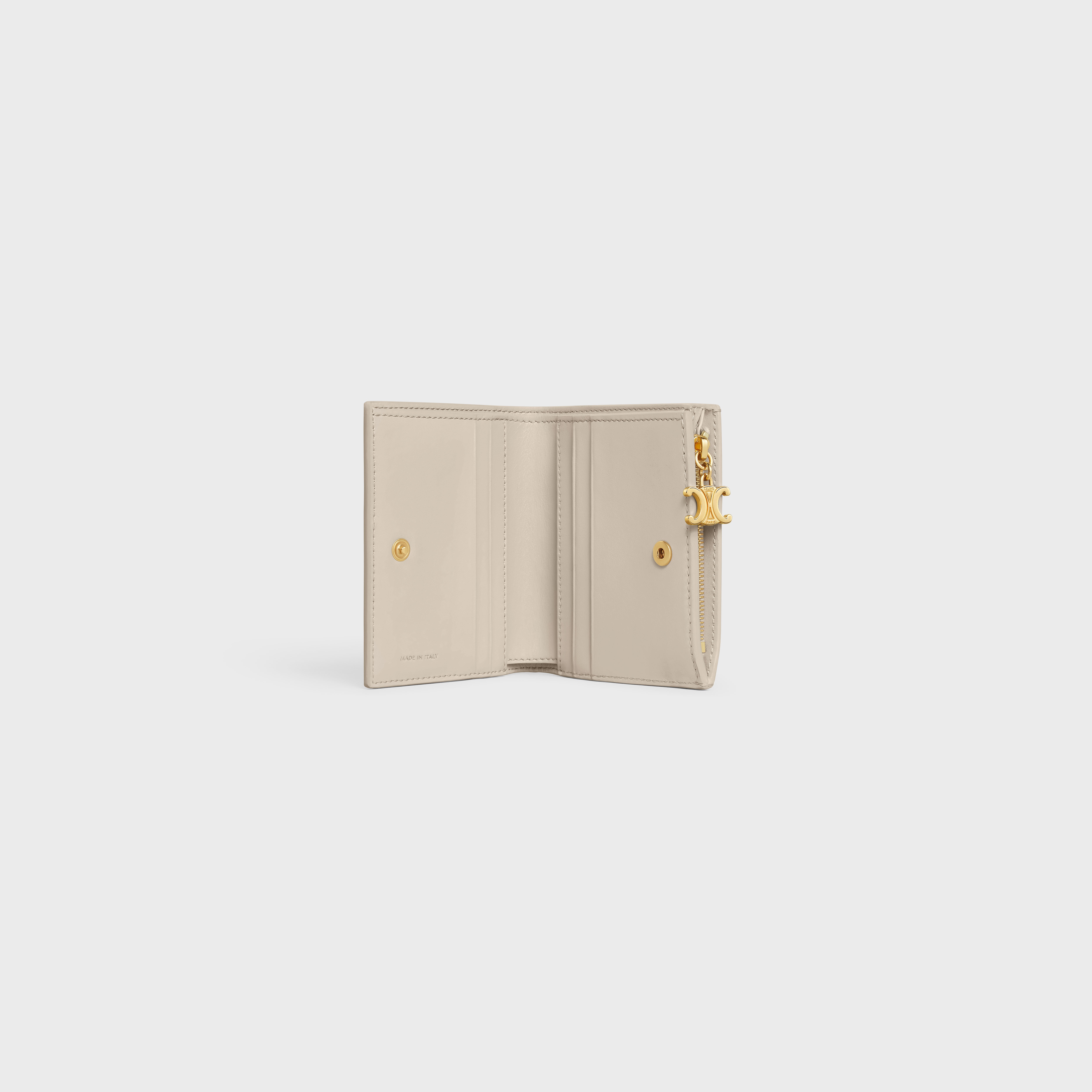 TRIOMPHE COMPACT WALLET TRIOMPHE CHARMS in SHINY CALFSKIN - 4