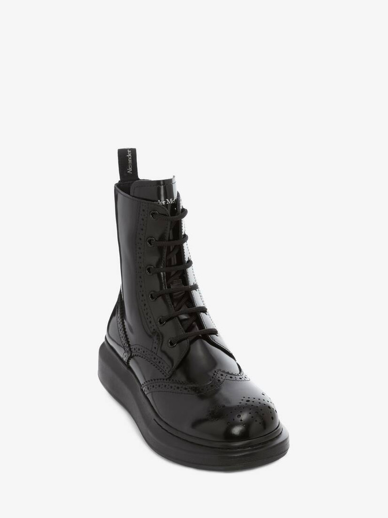 Alexander McQueen Hybrid Lace-up Boot in Black outlook