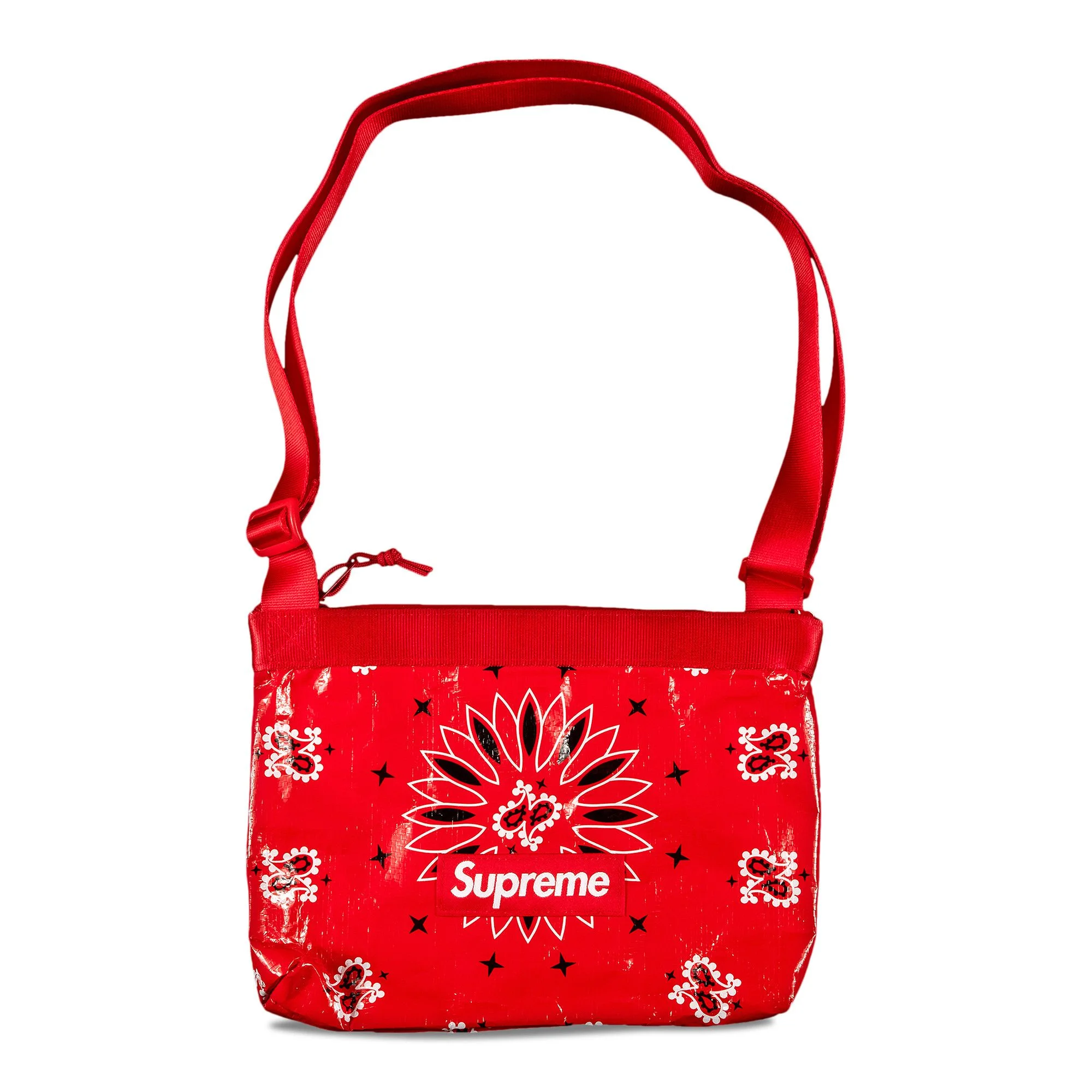 Supreme Bandana Tarp Side Bag 'Red' - 1