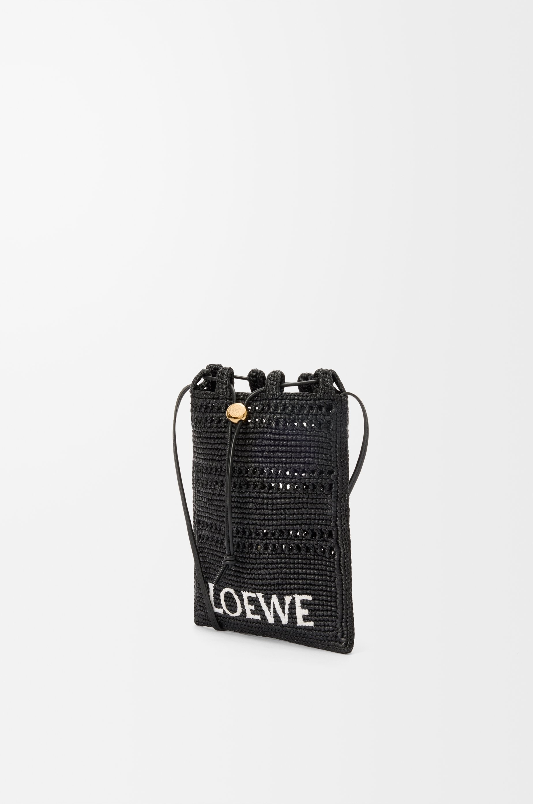 Drawstring pocket in raffia - 3