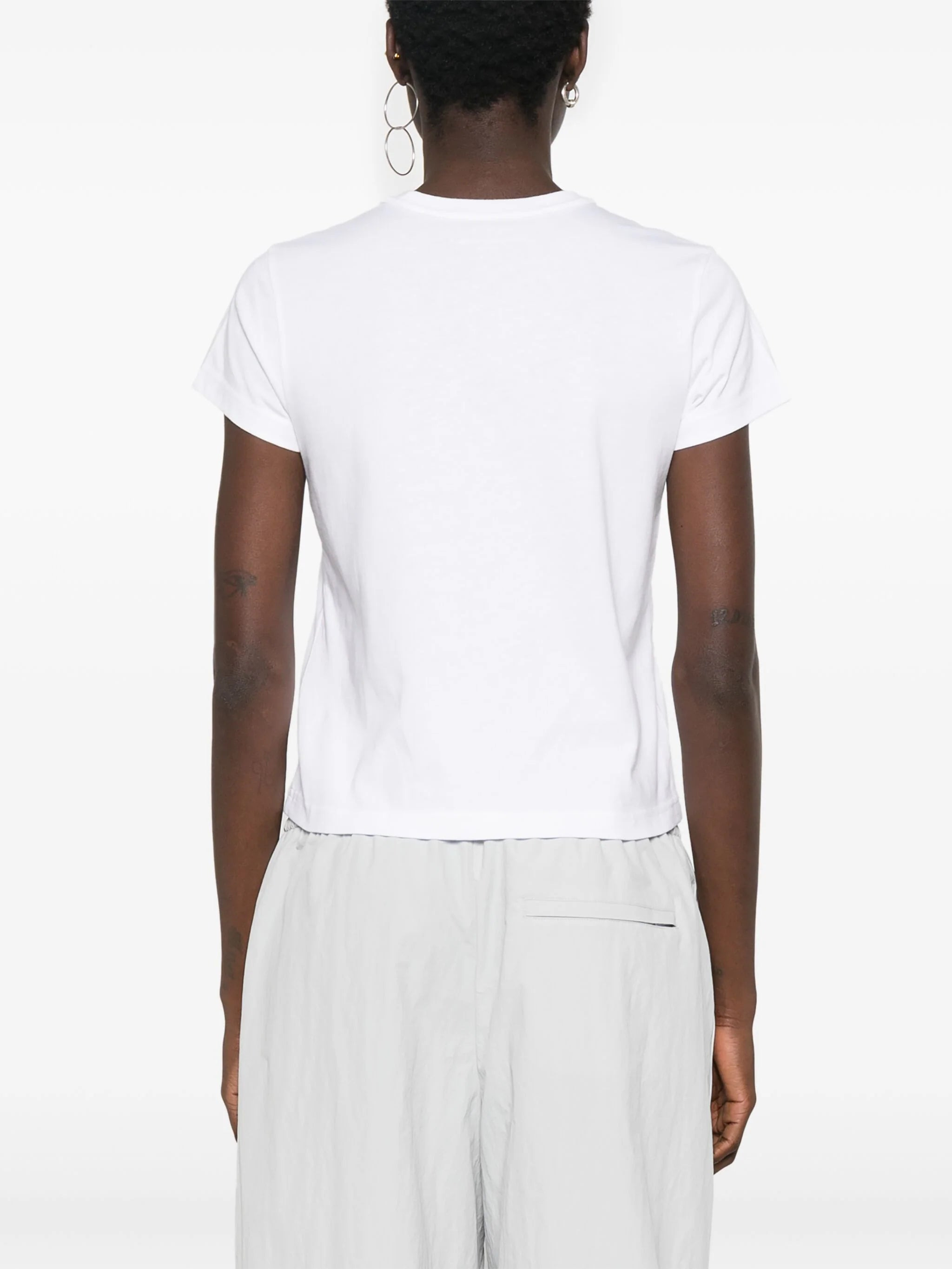 T BY ALEXANDER WANG Women Essential Jersey Puff Logo Shrunk Tee - 3