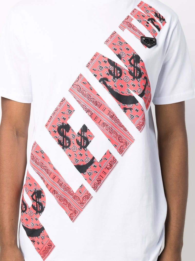 graffiti-print round neck T-shirt 6