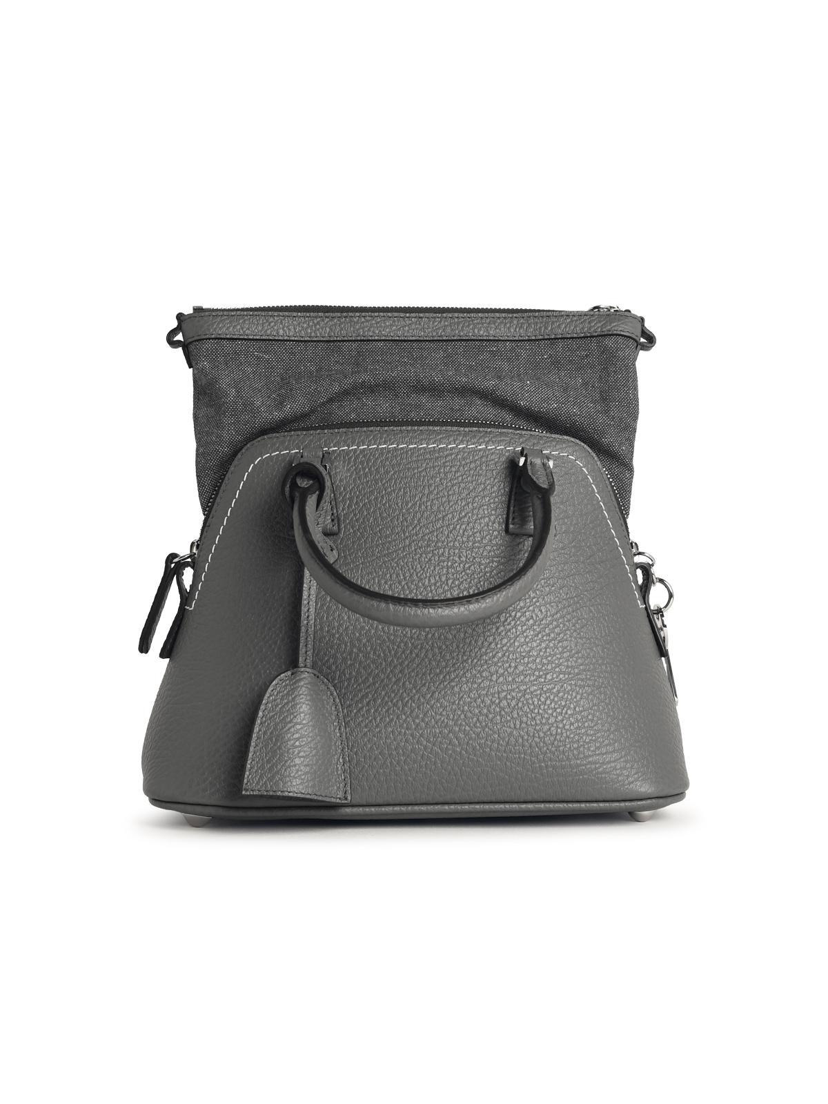 Maison Margiela '5Ac' Mini Bag In Pebble Grey Leather Women - 3