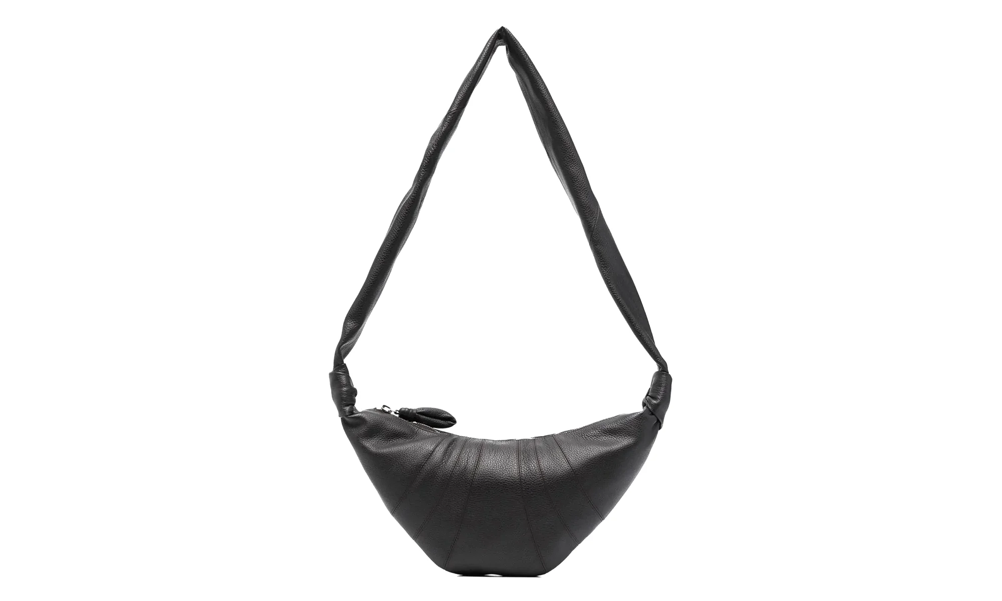 Unisex Soft Grain Small Croissant Bag "DARK CHOCOLATE" BG0003 LL0018 BR490 - 1