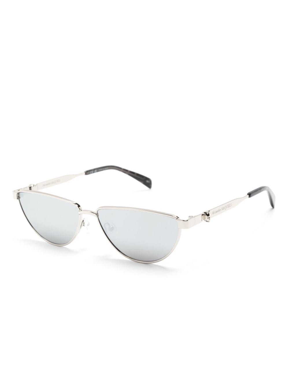 mirorred oval-frame sunglasses - 2