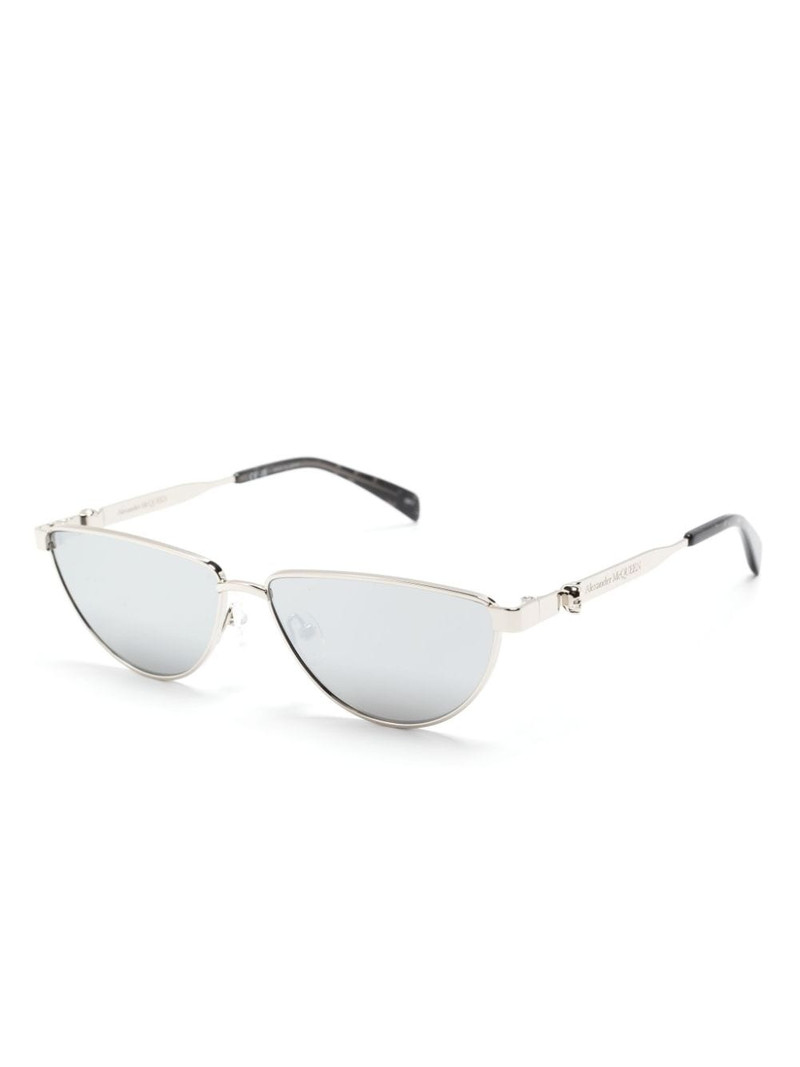 Alexander McQueen mirorred oval-frame sunglasses outlook