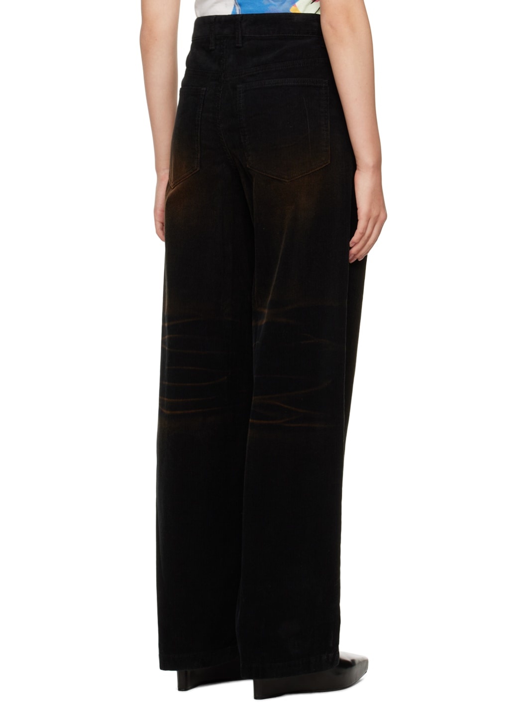 Black Washed Trousers - 3