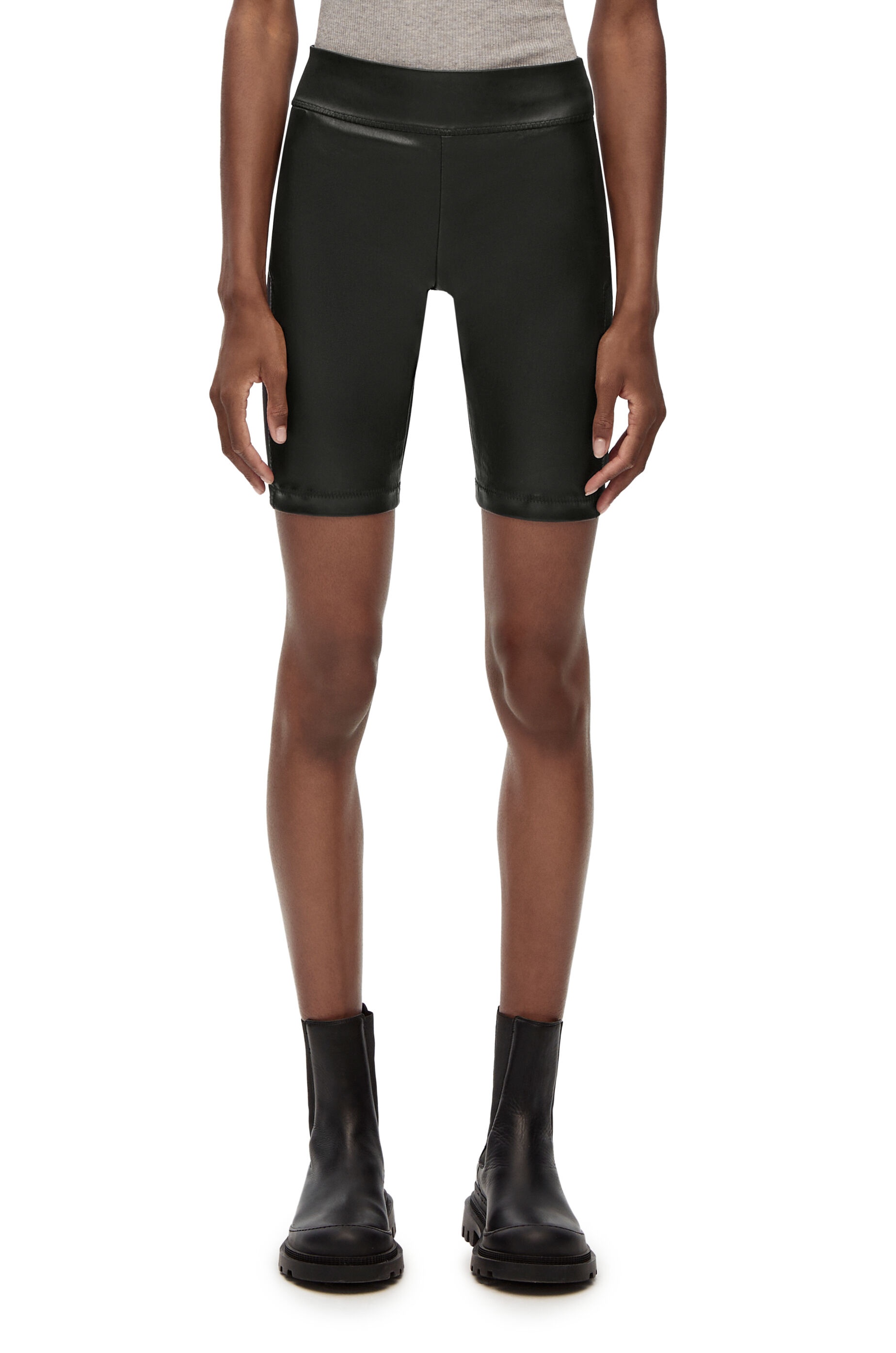 Stretch cycling shorts in nappa - 3