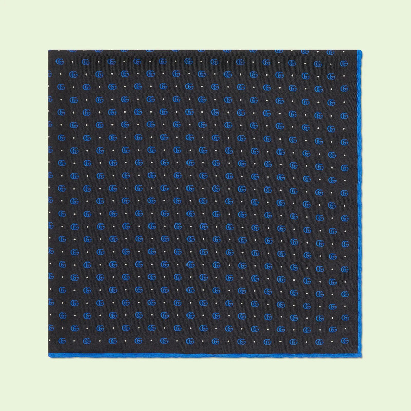 GUCCI Double G and polka dot silk pocket square outlook